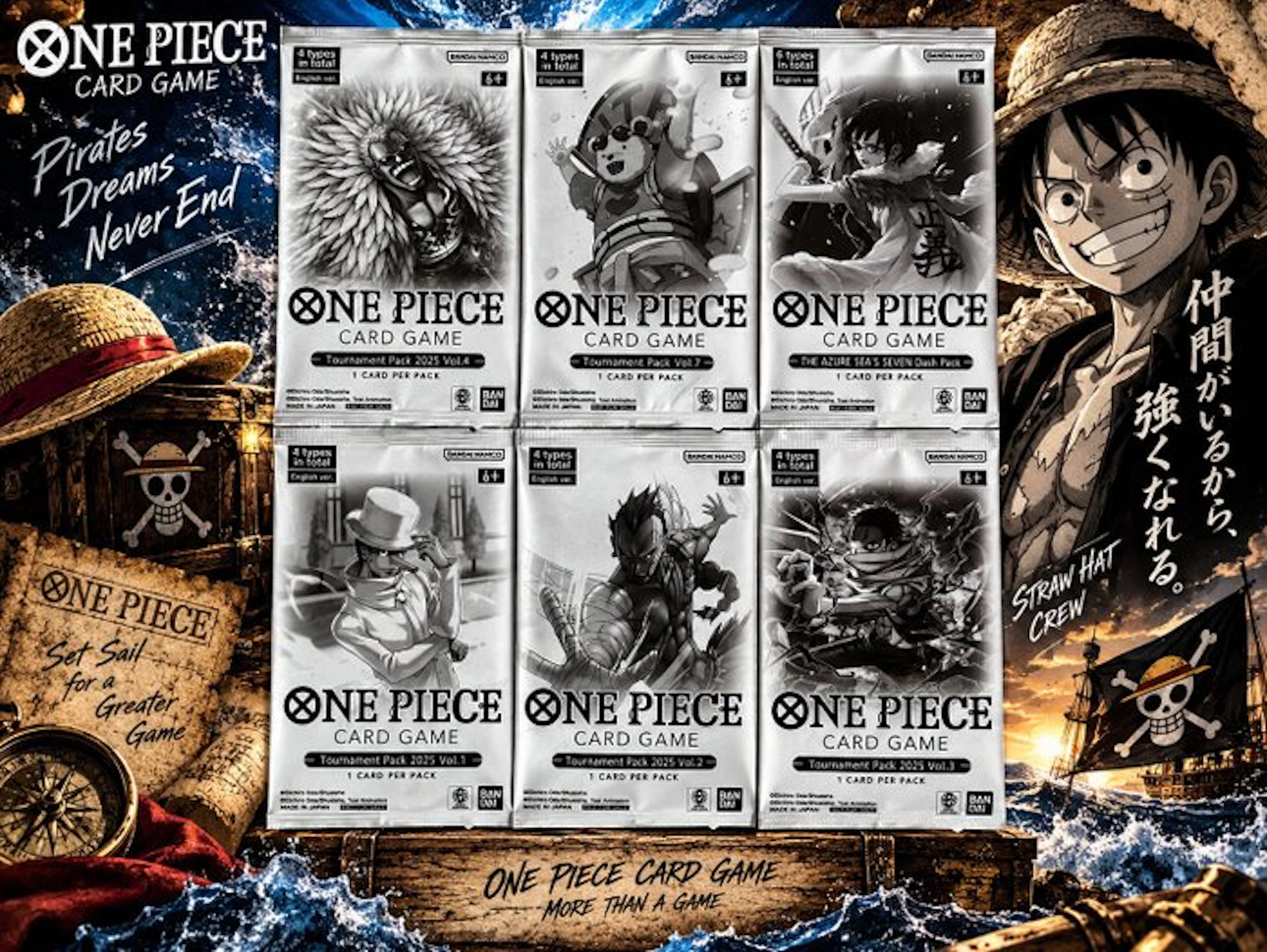 Bandai - 6 Booster pack - One Piece - One Piece Card Game...