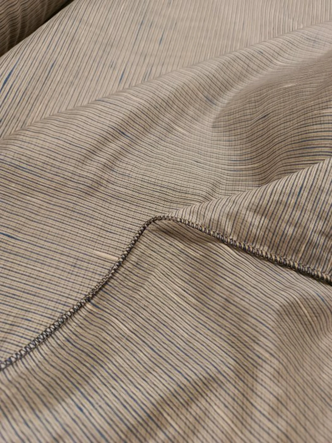 Elegante tendone a righe grigie e blu - Curtain fabric...