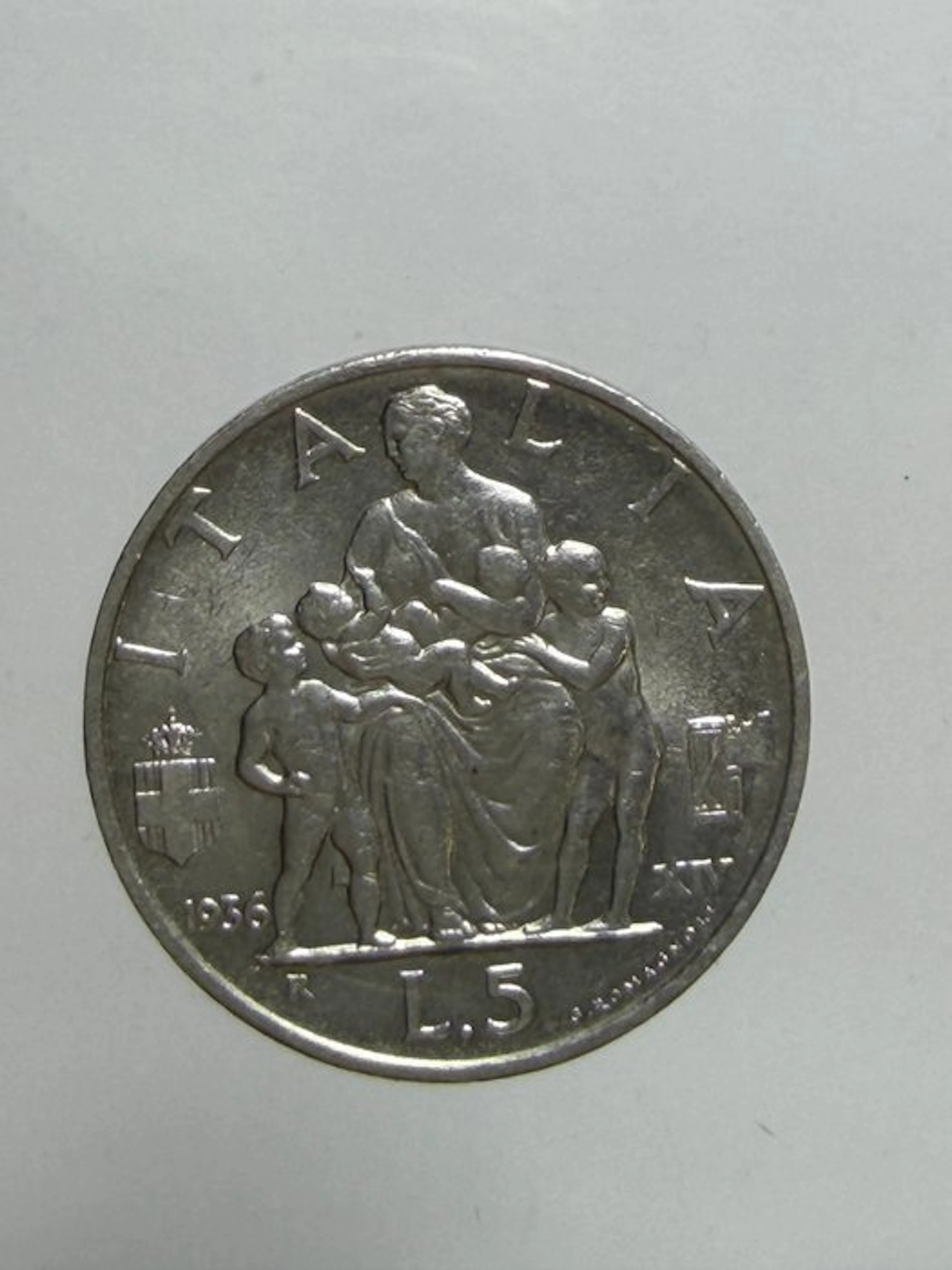 Italy, Kingdom Vittorio Emanuele III. 5 Lire 1936 (No reserve price)