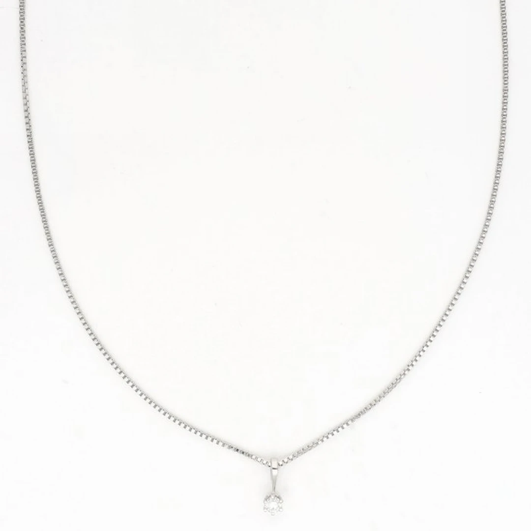 Necklace - 18 kt. White gold Diamond (Natural)
