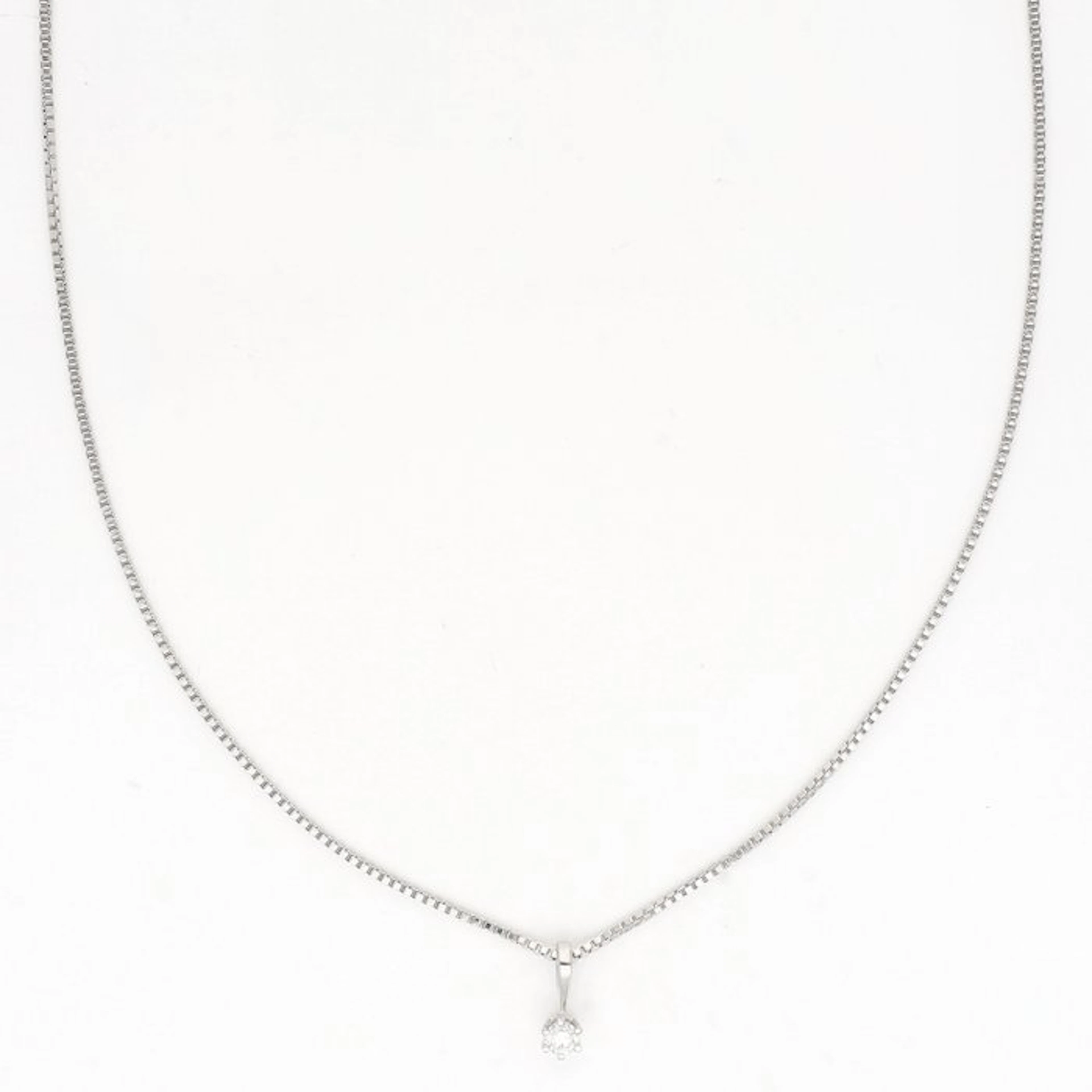 Necklace - 18 kt. White gold Diamond (Natural)