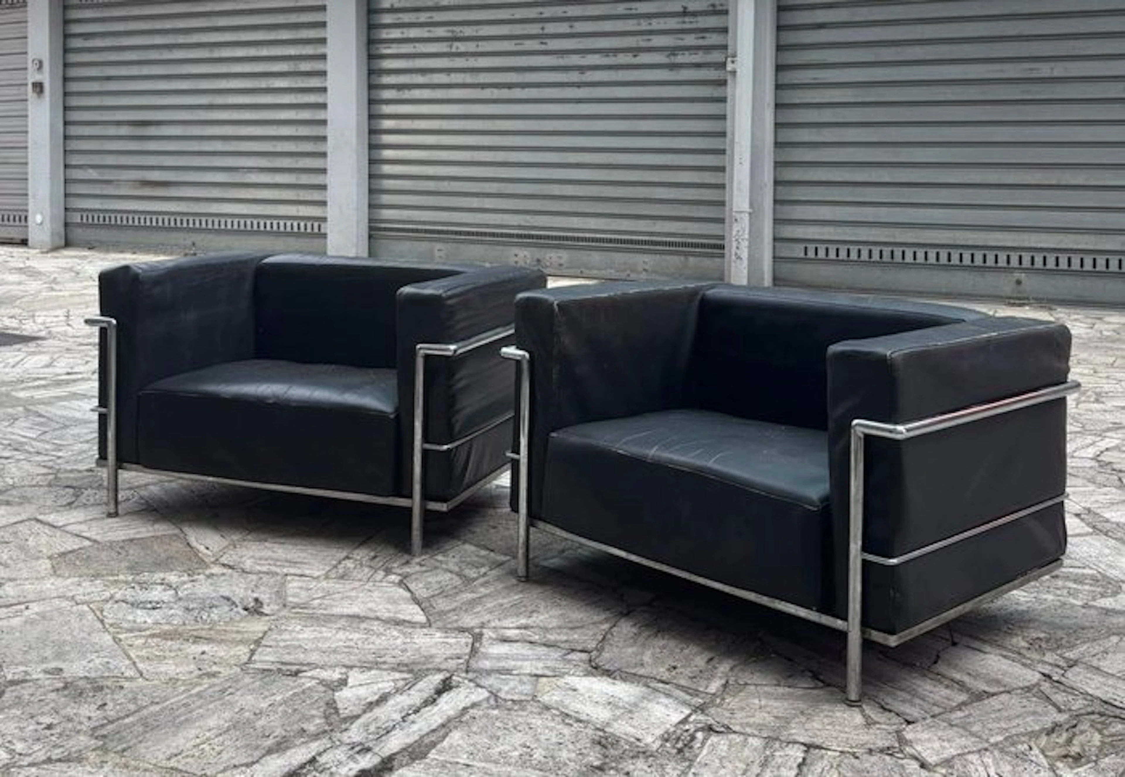Cassina - Le Corbusier - Armchair (2) - LC3 - Leather