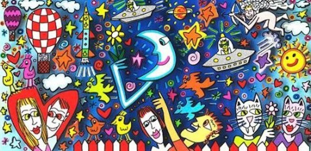 James Rizzi (1950-2011) - We Love The Moon