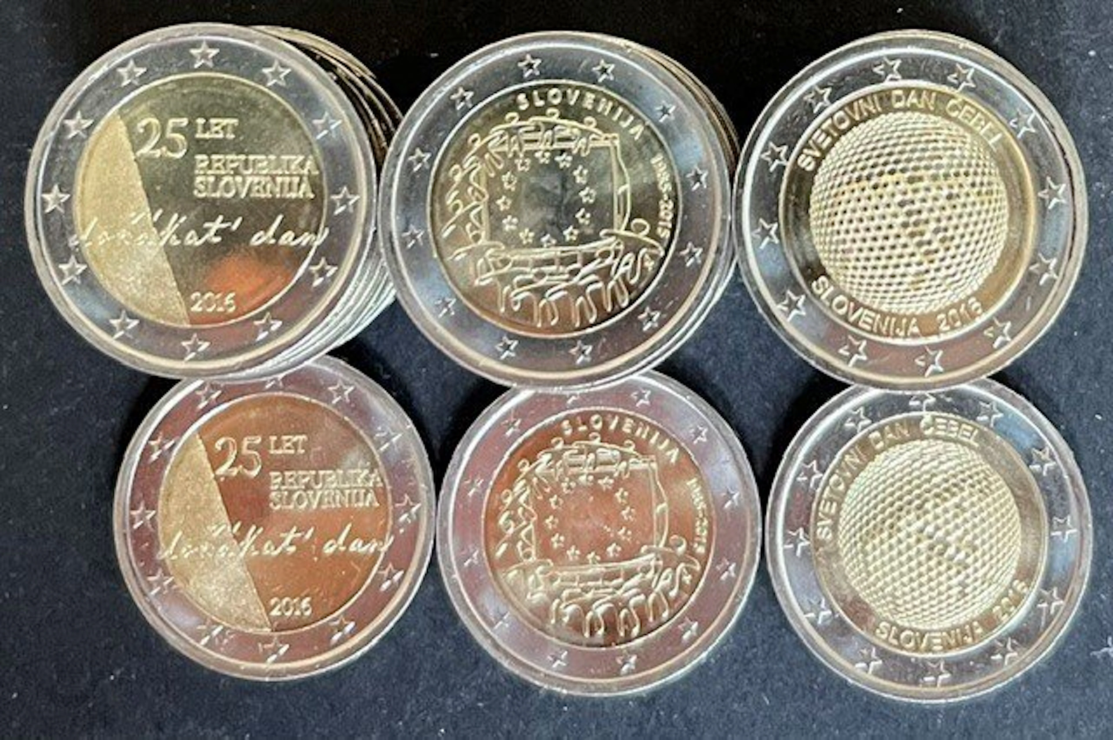 Slovenia. 2 Euro 2015/2018 (30 stuks) (No reserve price)