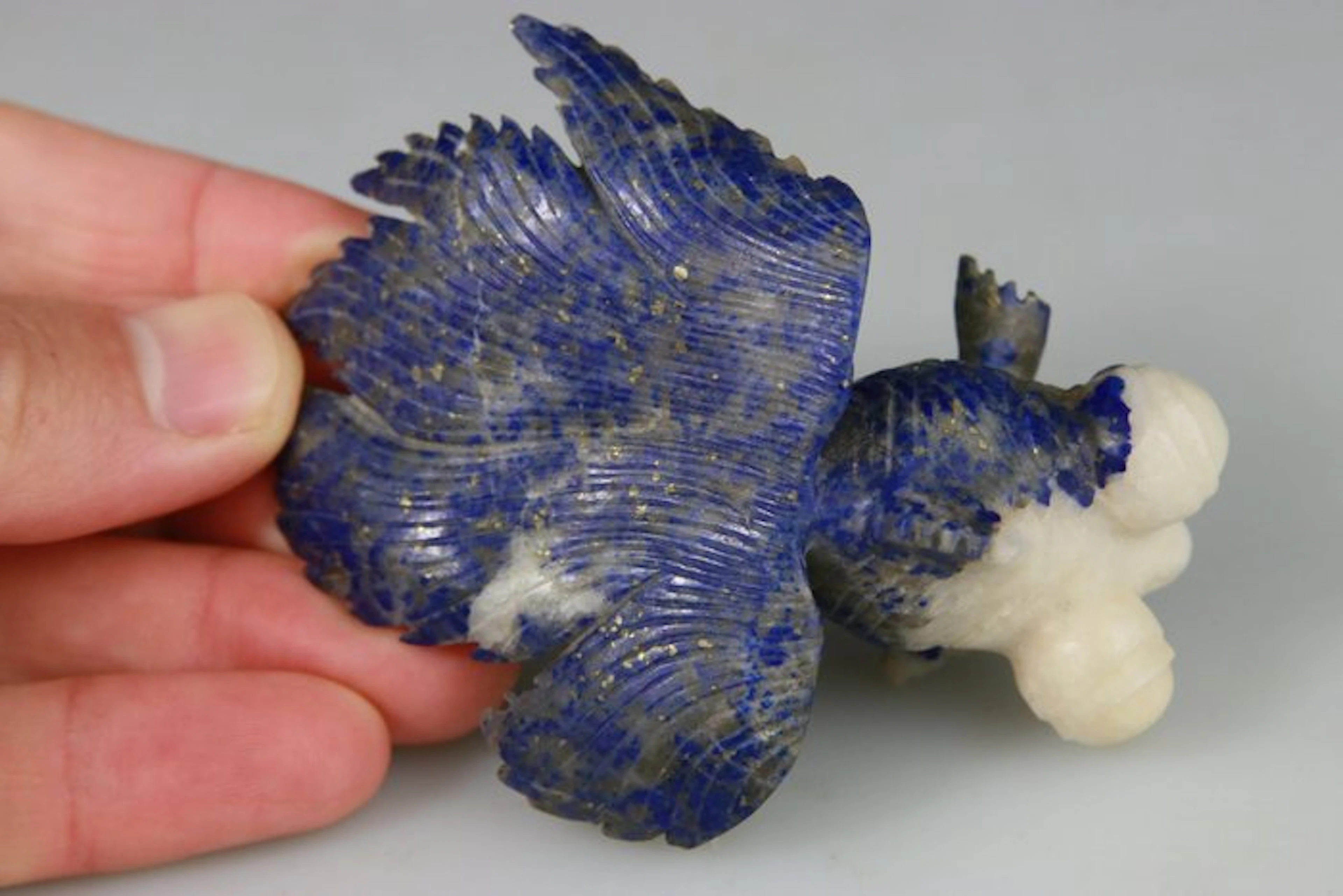 Sculpture - Statuette - Fish - Sculpture - Lapis Lazuli...