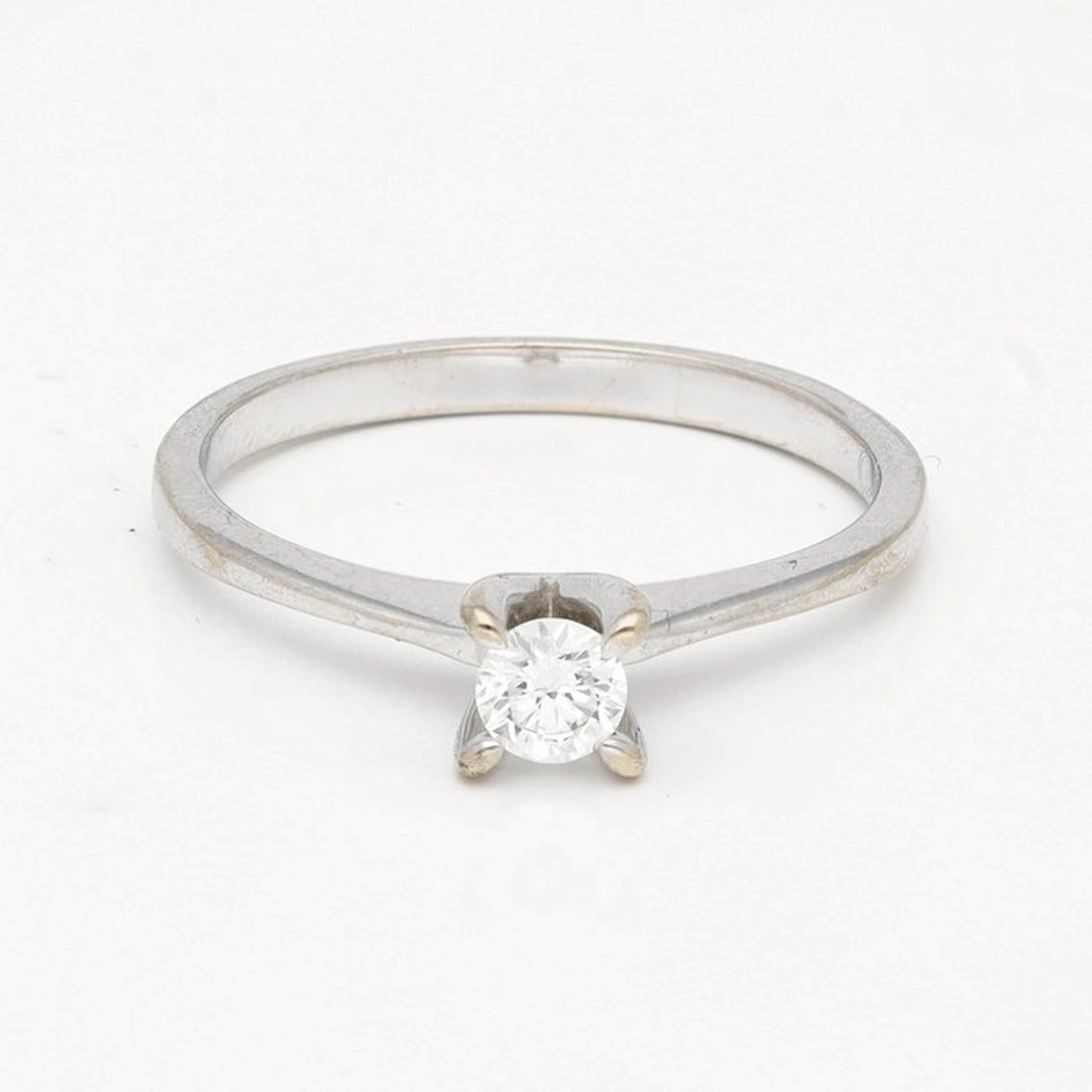 Ring - 14 kt. White gold Diamond (Natural) - Solitair