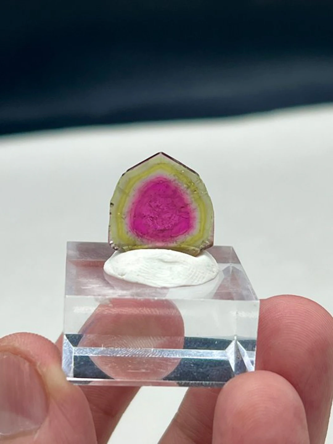 Watermelon tourmaline Slices - Height: 15 mm - Width: 15 mm- 2 g - (1)