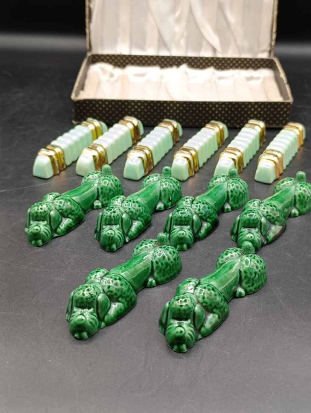 Knife rest (12) - Glazed ceramic - Mid-Century Knife Holder