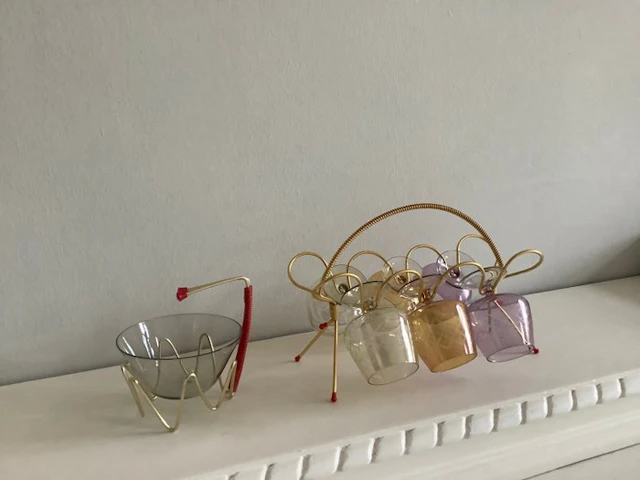 Dish (9) - Glass, Aluminium - Rockaily Bar Accessories