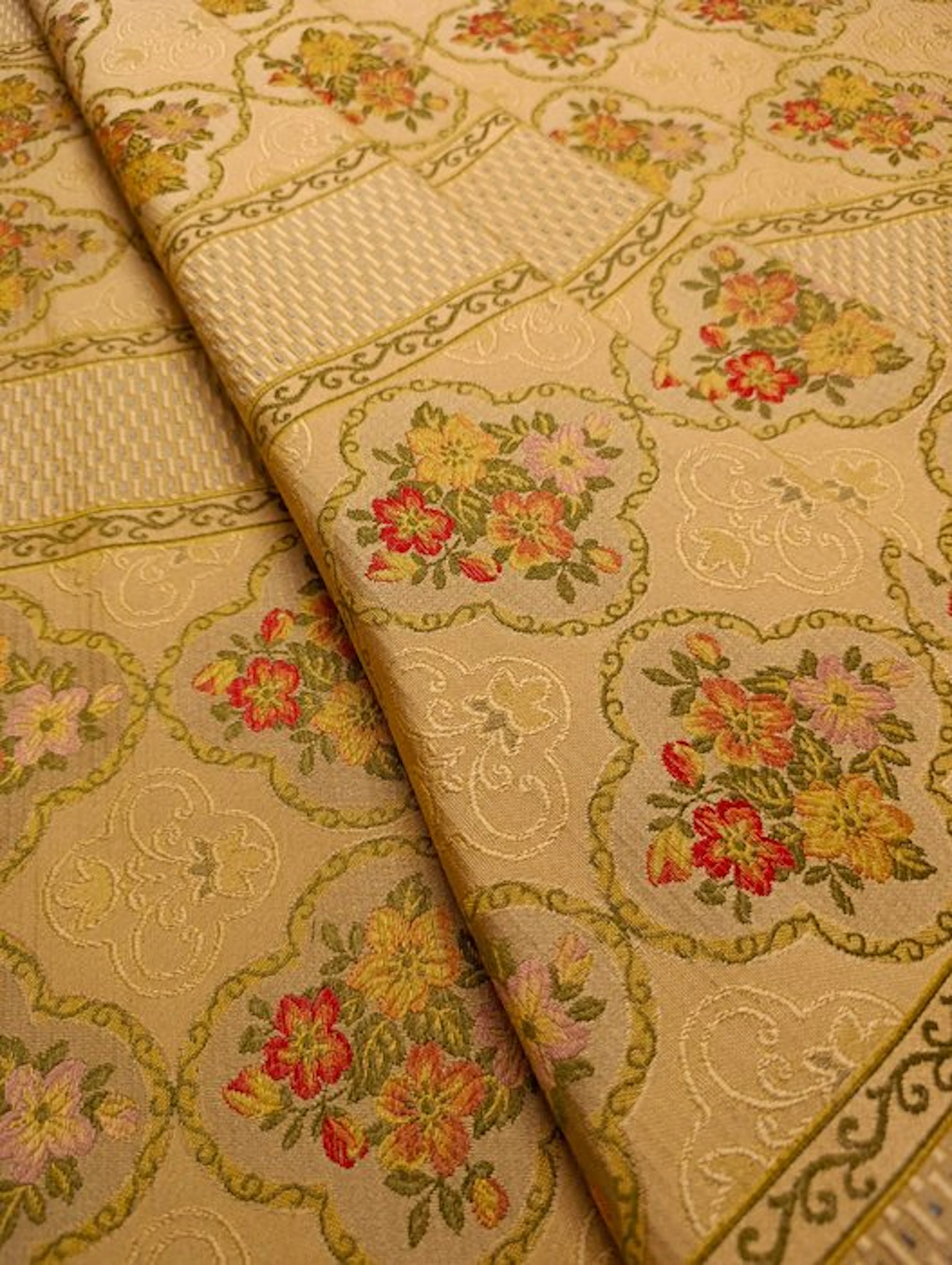 B707 - 530 x 135 cm - Raffinato tessuto d'arredo Damasco...