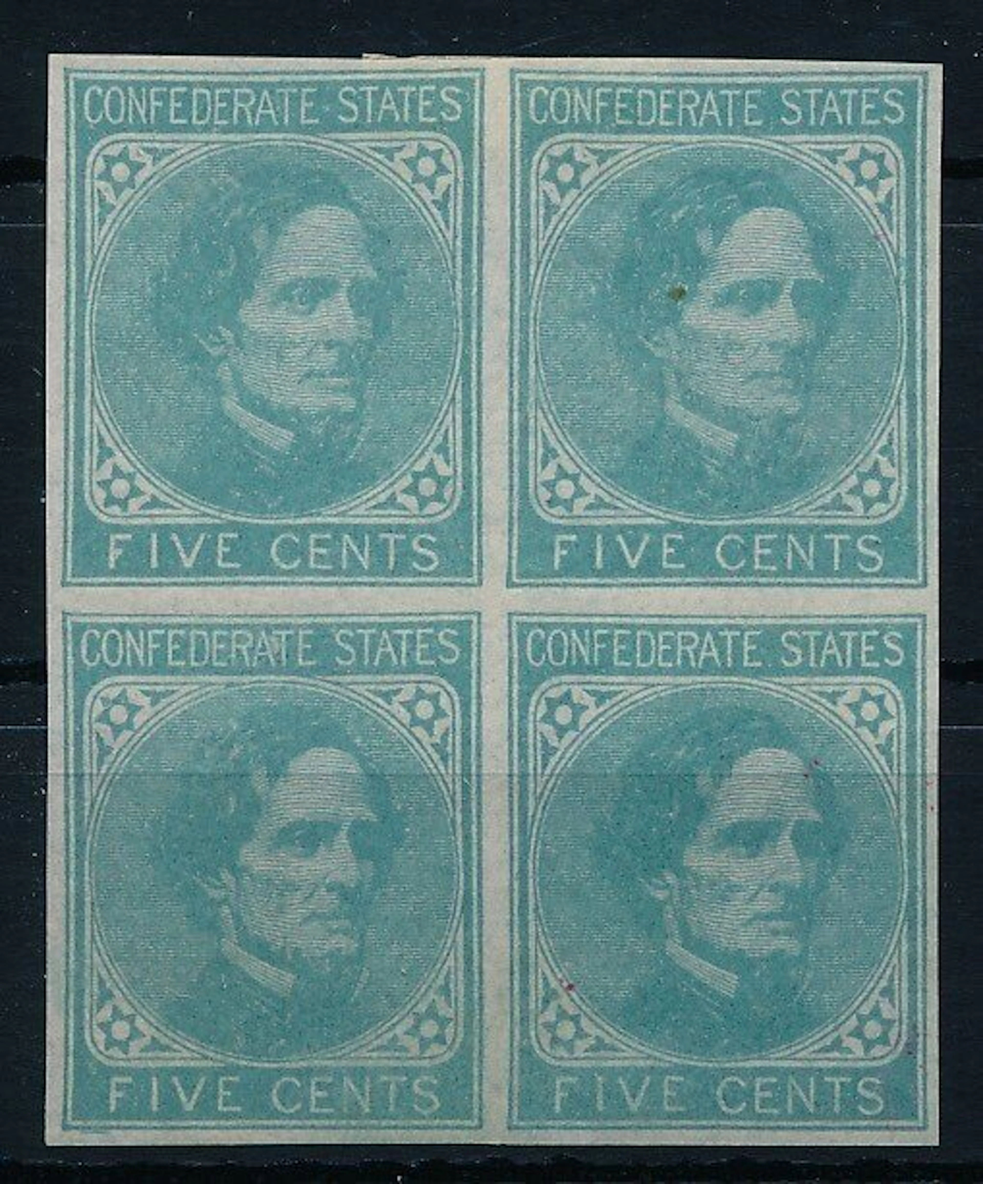 United States - Confederate States 1862 - 5-cent light...