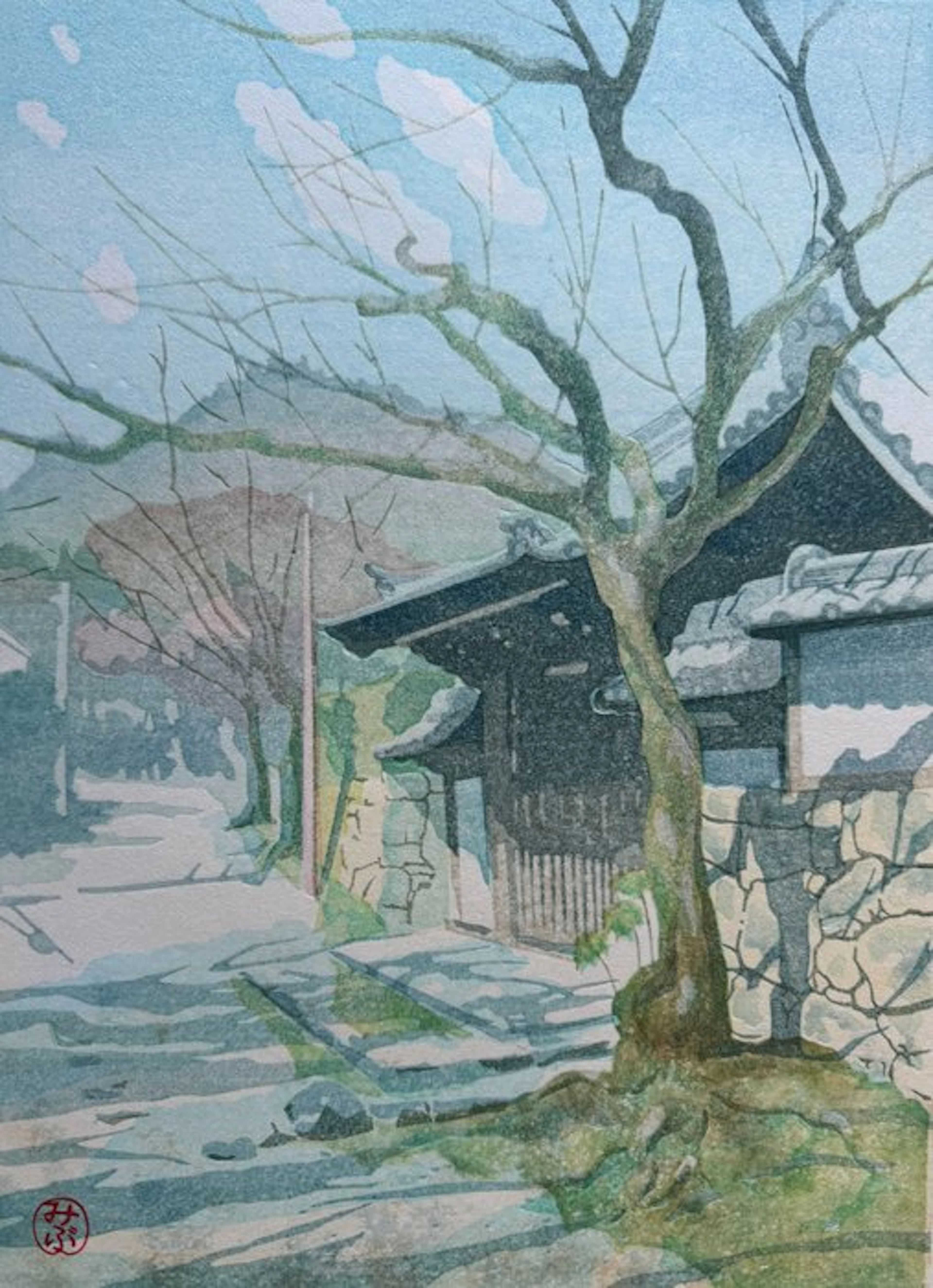 'Shade of the trees' 冬の陽光 - Signed and numbered by artist...