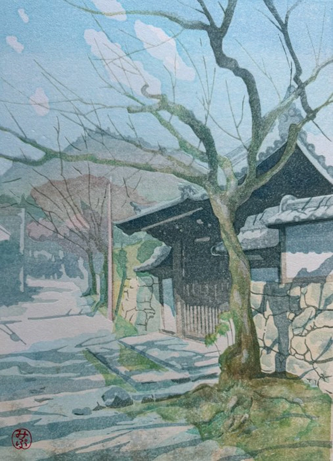 'Shade of the trees' 冬の陽光 - Signed and numbered by artist...