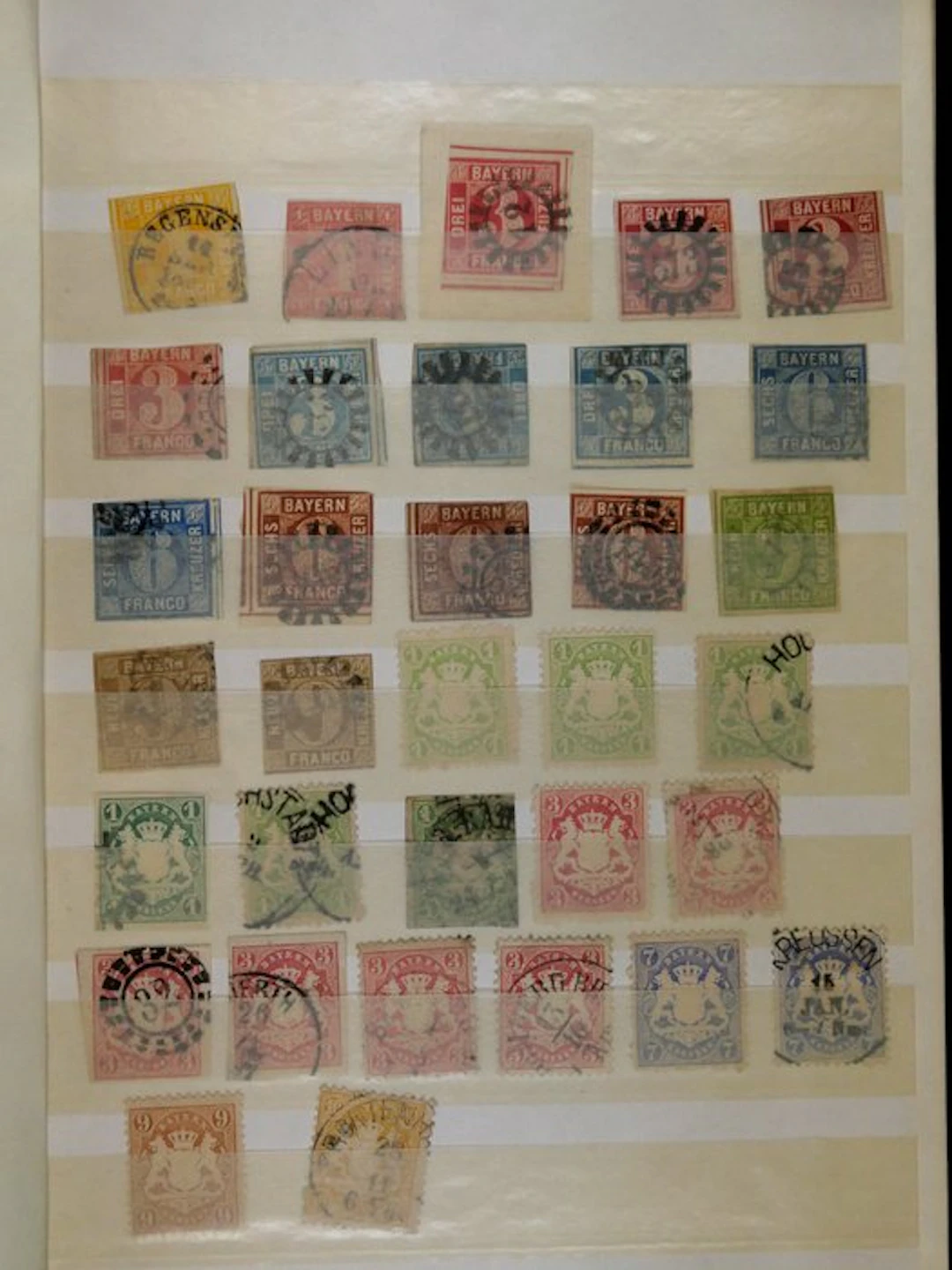 Bavaria - Nice collection in the Steckbuch, with many complete sentences.