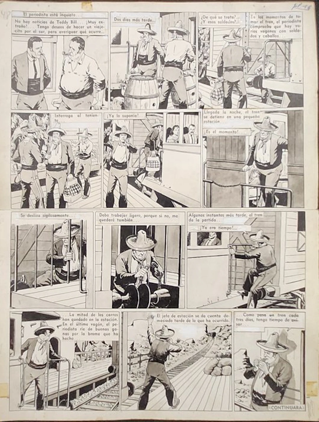 Etienne Le Rallic - 1 Original page - Teddy Bill - 1949