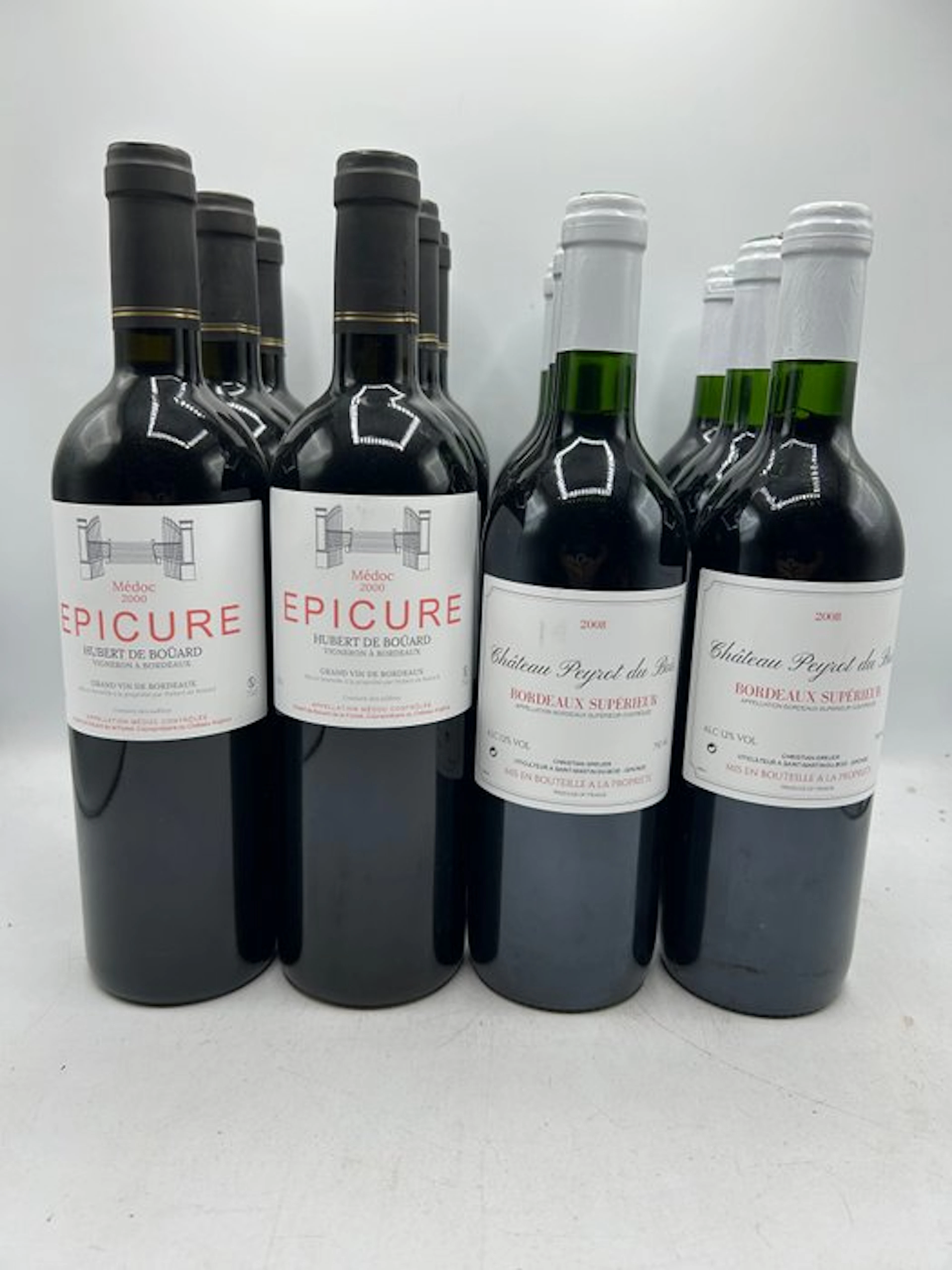6x 2000 Epicure Médoc Hubert De Bouard 6x 2008 Château...
