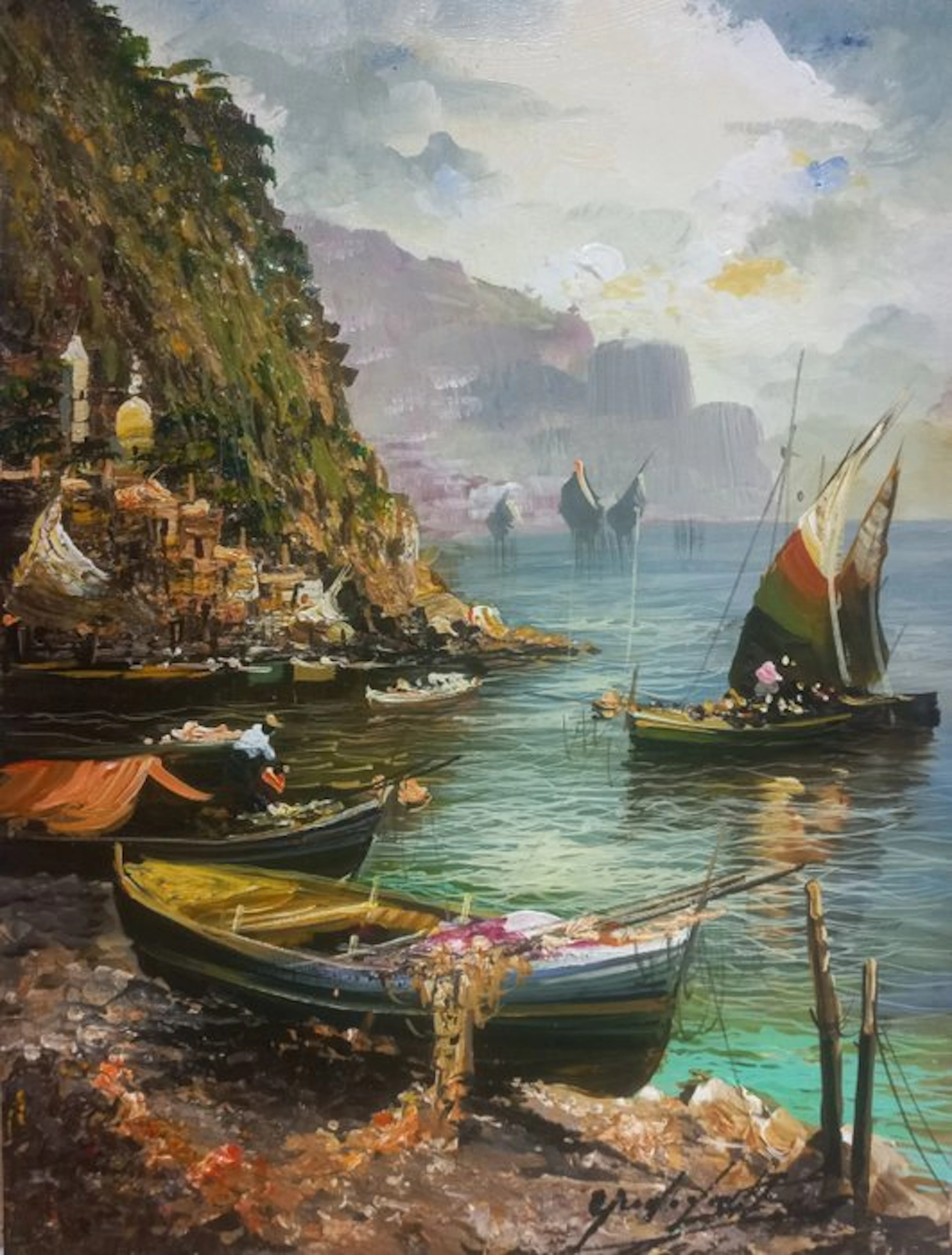 Guido Vuotto (1964) - Barche a riposo (Sorrento)