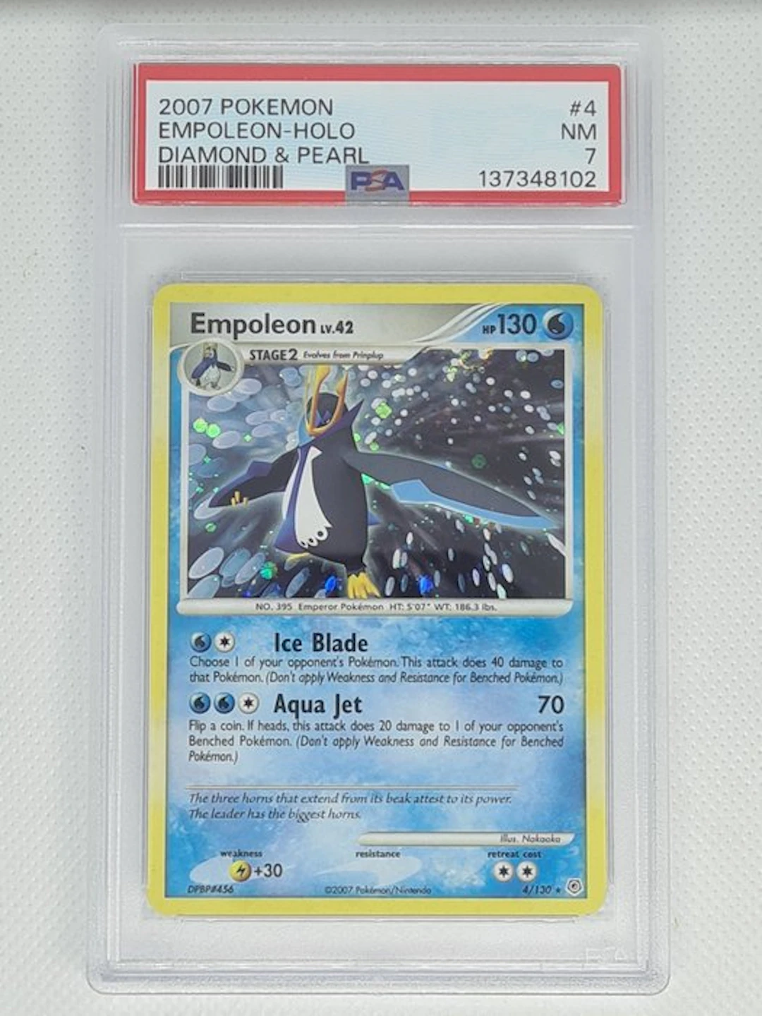 Pokémon - 1 Graded card - Pokémon - Empoleon 4/130 Foil - PSA 7