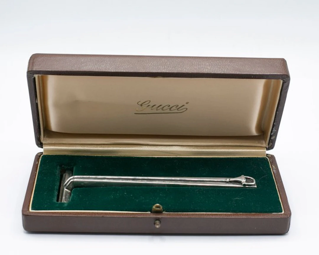 Gucci – Raro rasoio da barba vintage in argento 925 –...