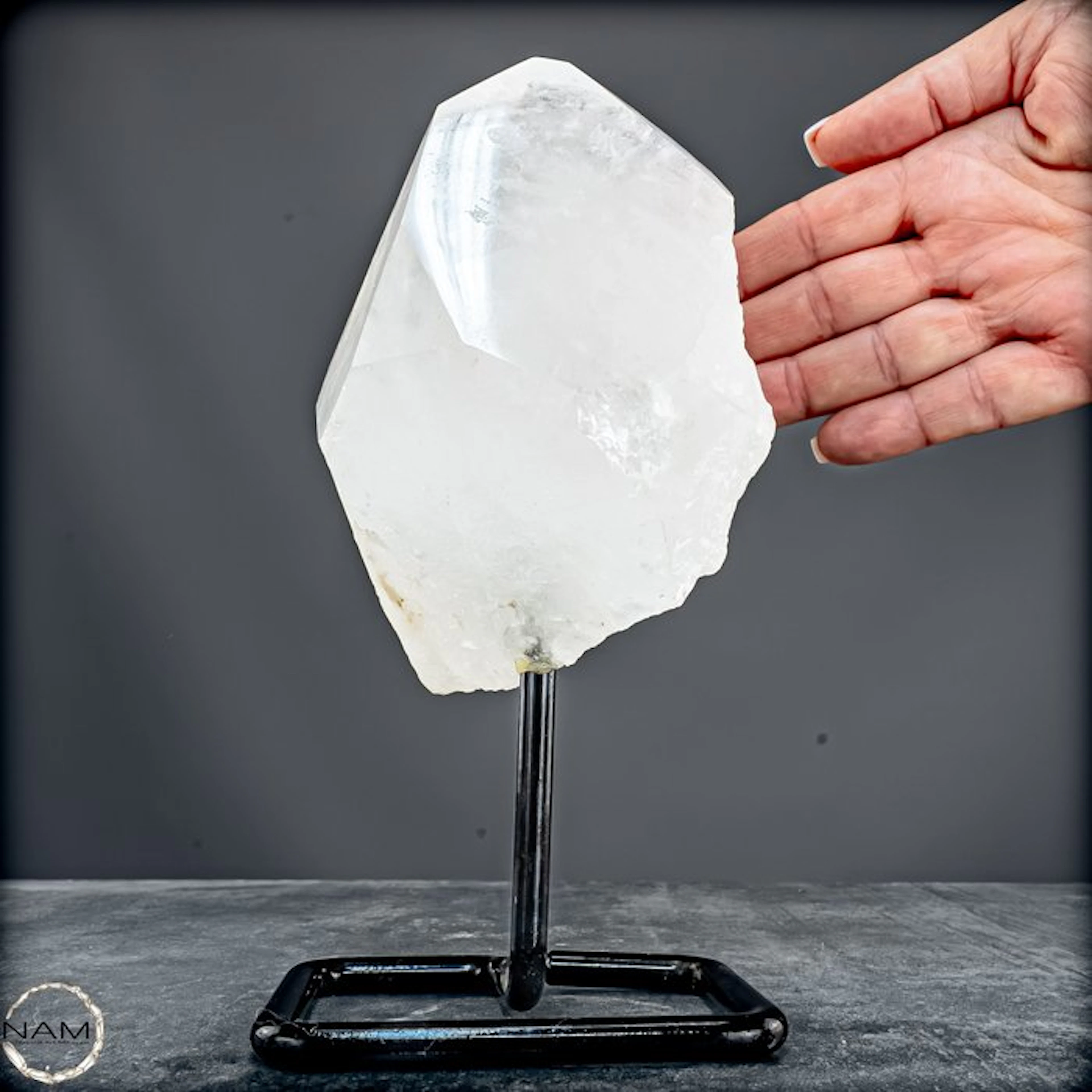 Natural Clear Quartz Crystal-Cluster on Stand- 1425.69 g