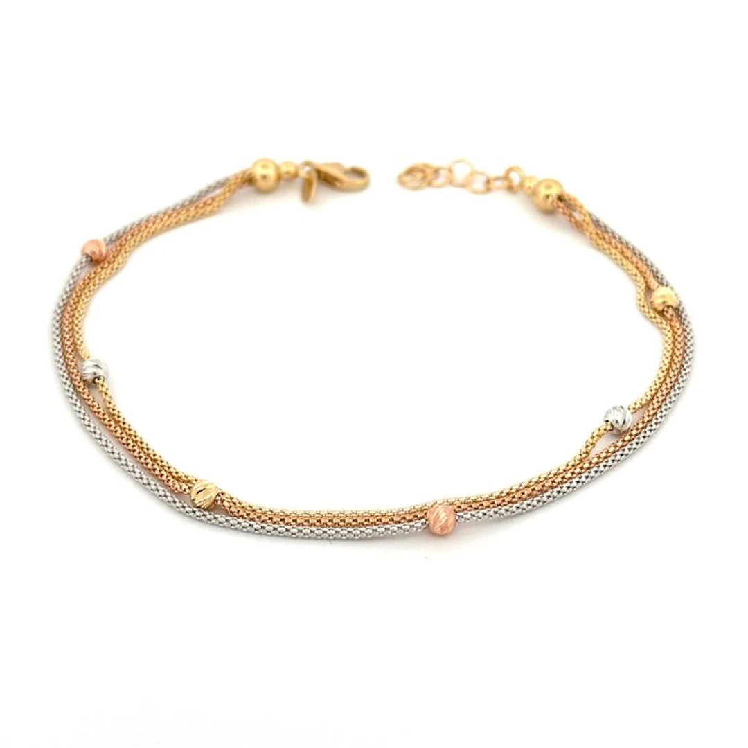 Bracelet - 18 kt. White gold, Yellow gold, Rose gold - Gold Art