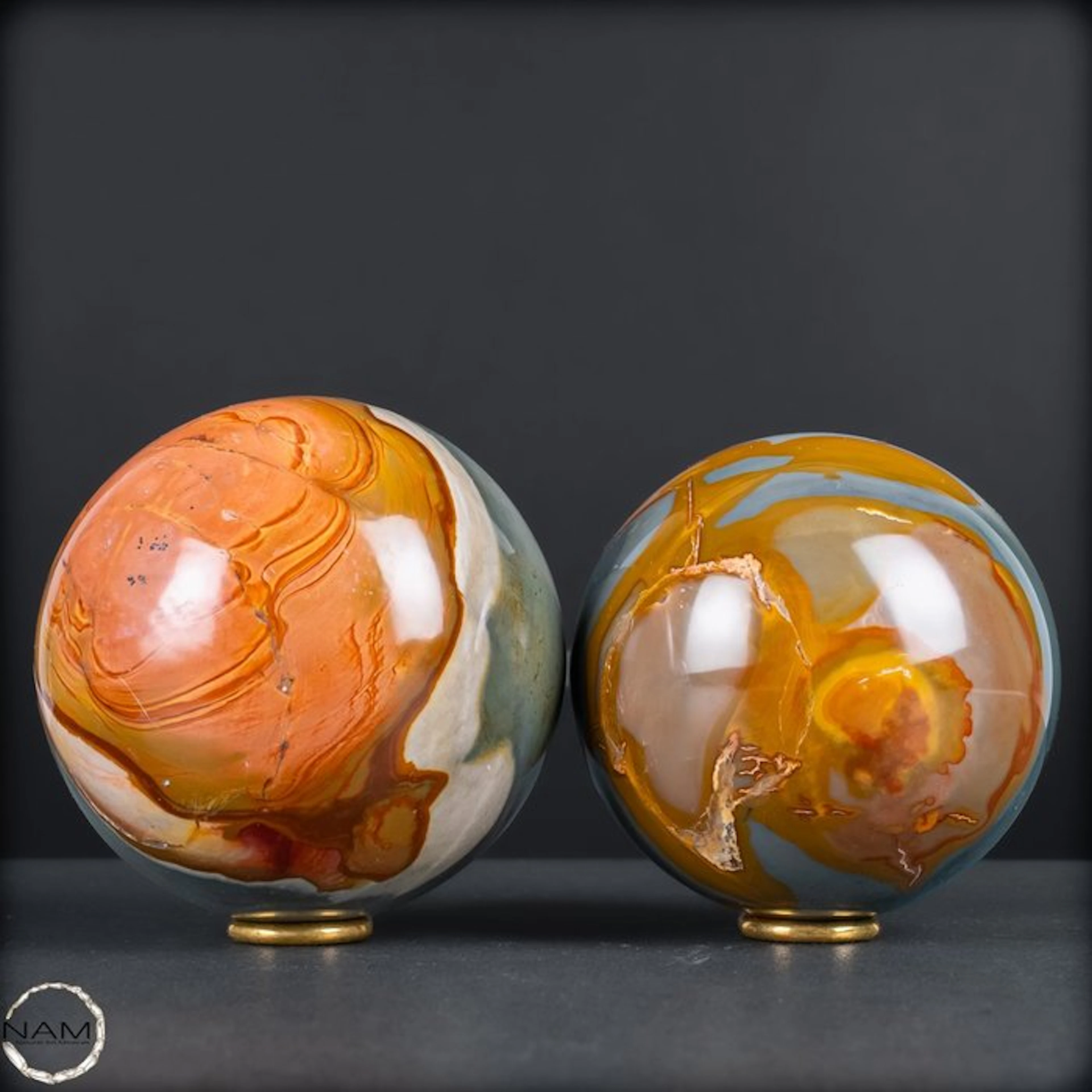 Exclusive Polychrome Jasper Ball Duo – fascinating play...