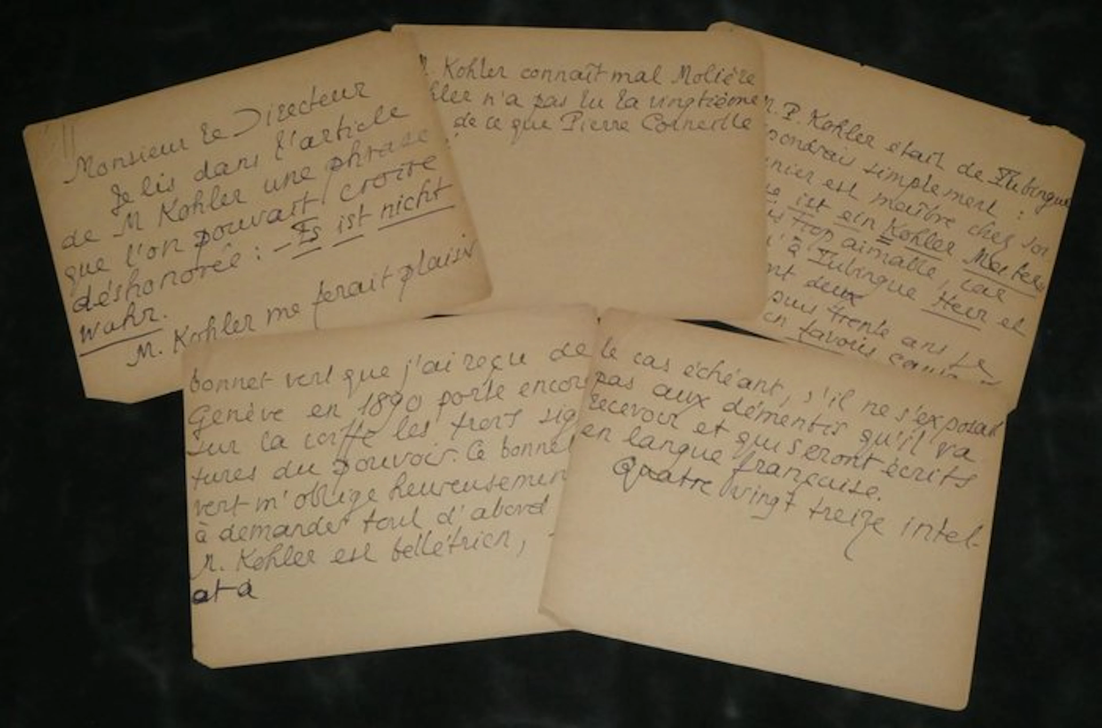Pierre Louys - Notes autographes : brouillon de lettre...
