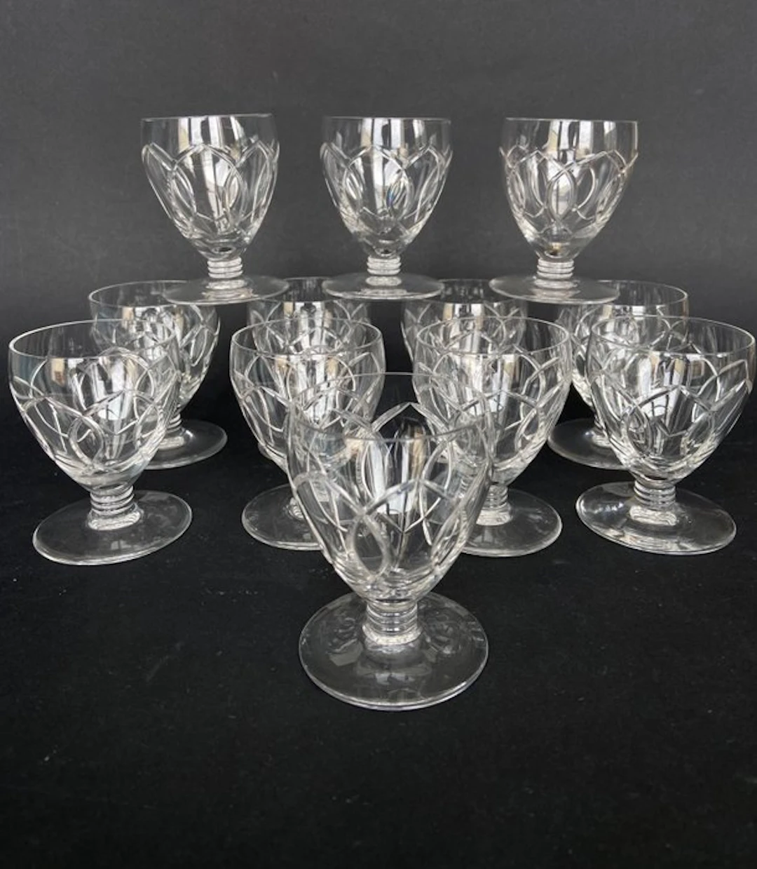 Baccarat - Drinking set - Magnificent set of 12 glasses...