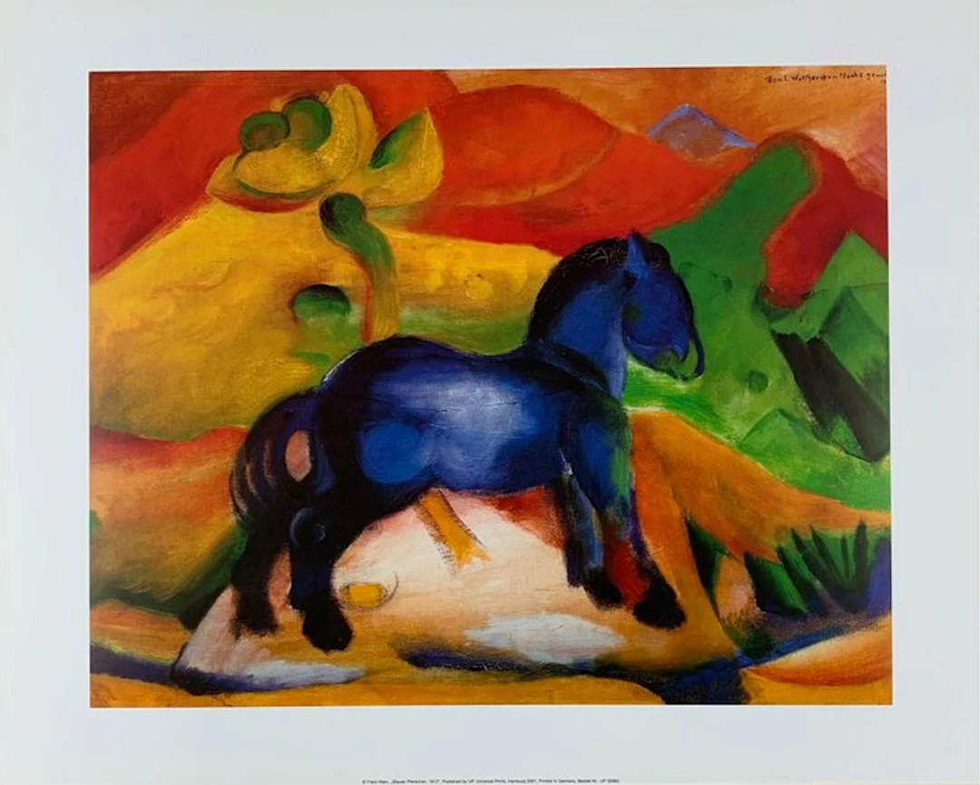 Franz Marc (1880-1916) - Little Blue Horse, 1913 - Artprint - 40 x 50 cm
