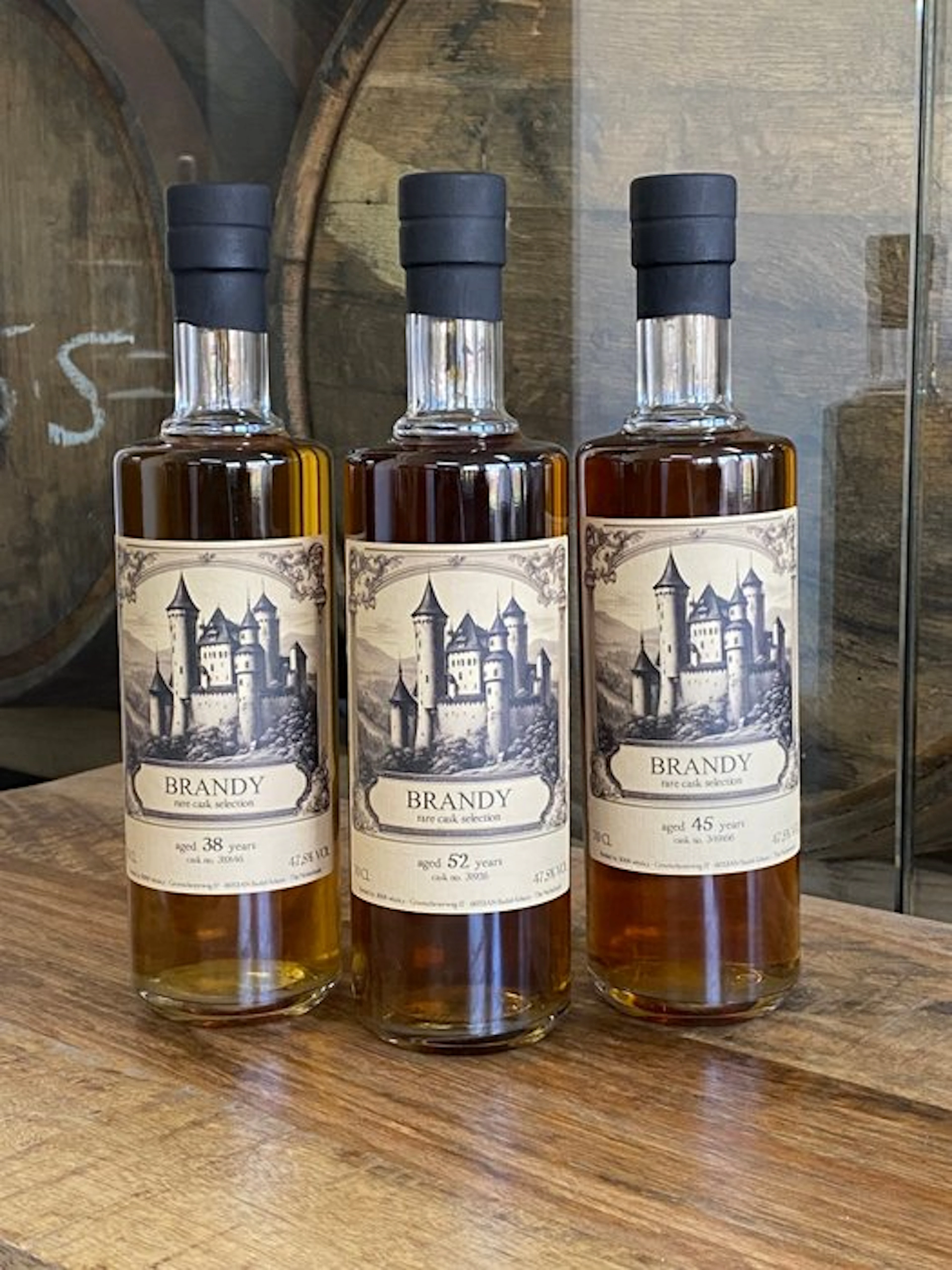 Brandy 3006 whisky - Rare cask selection - 38yo, 45yo & 52yo - 70cl - 3 bottles