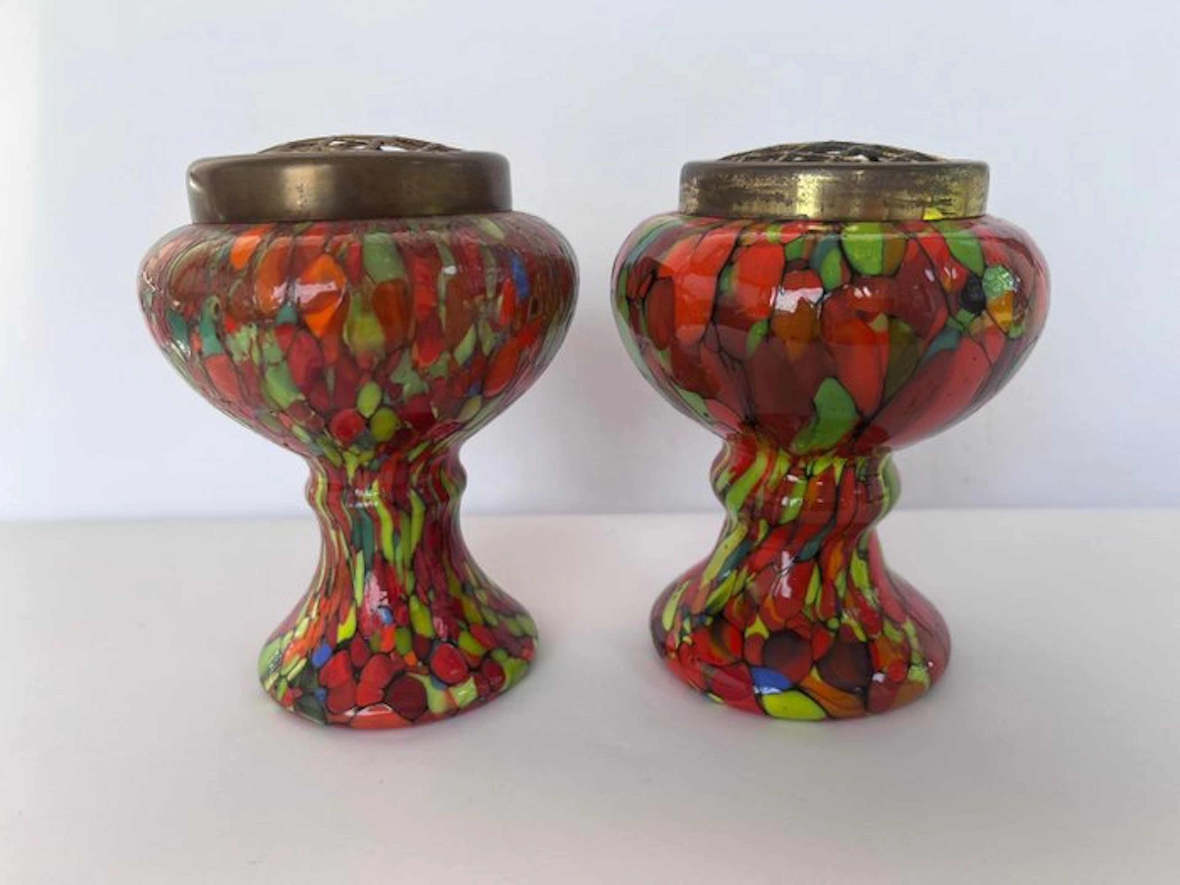 Kralik - Vase (2) - Spatterglas - Art Deco