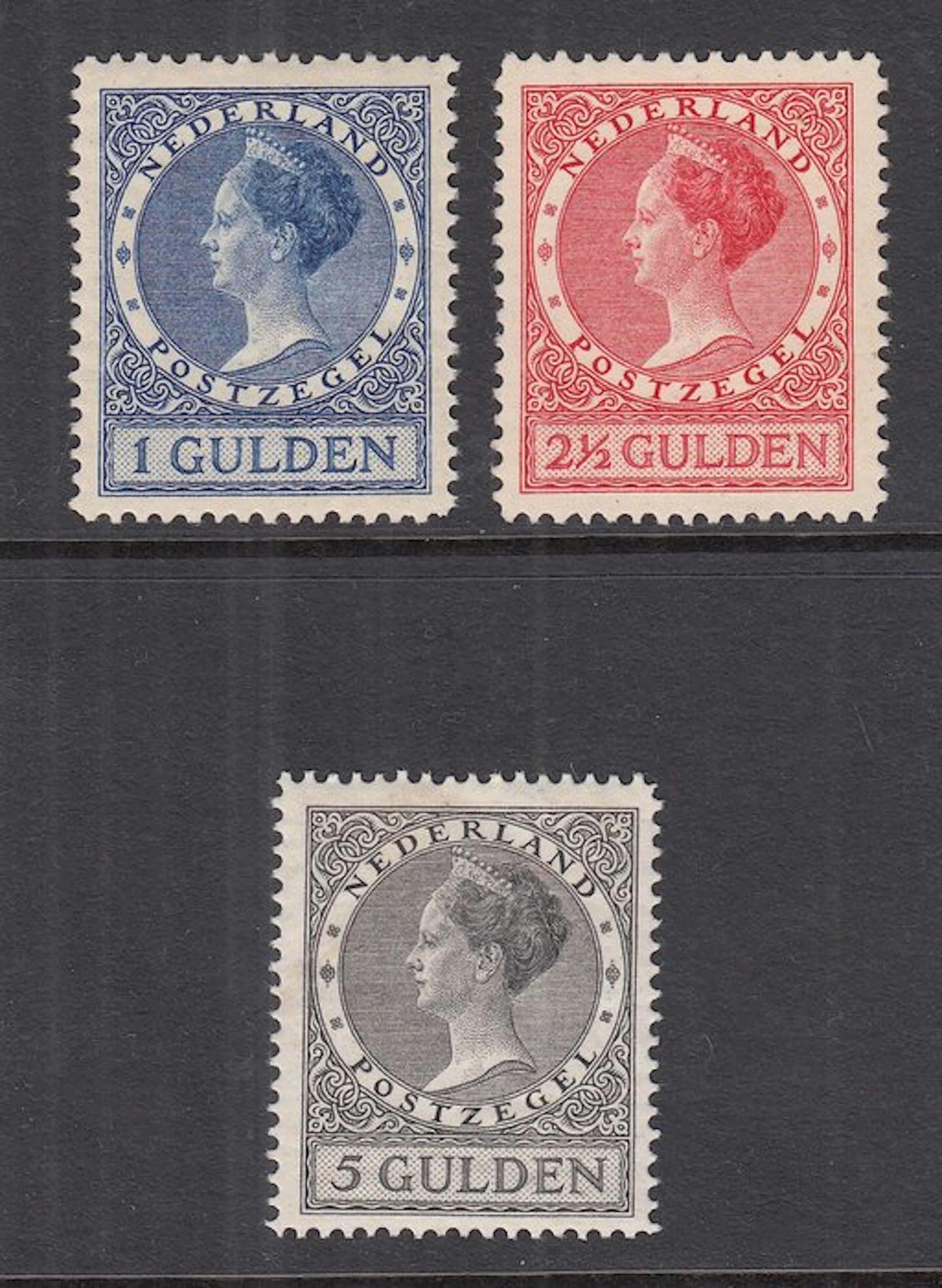 Netherlands 1926 - Queen Wilhelmina type 'Veth' - NVPH 163/165