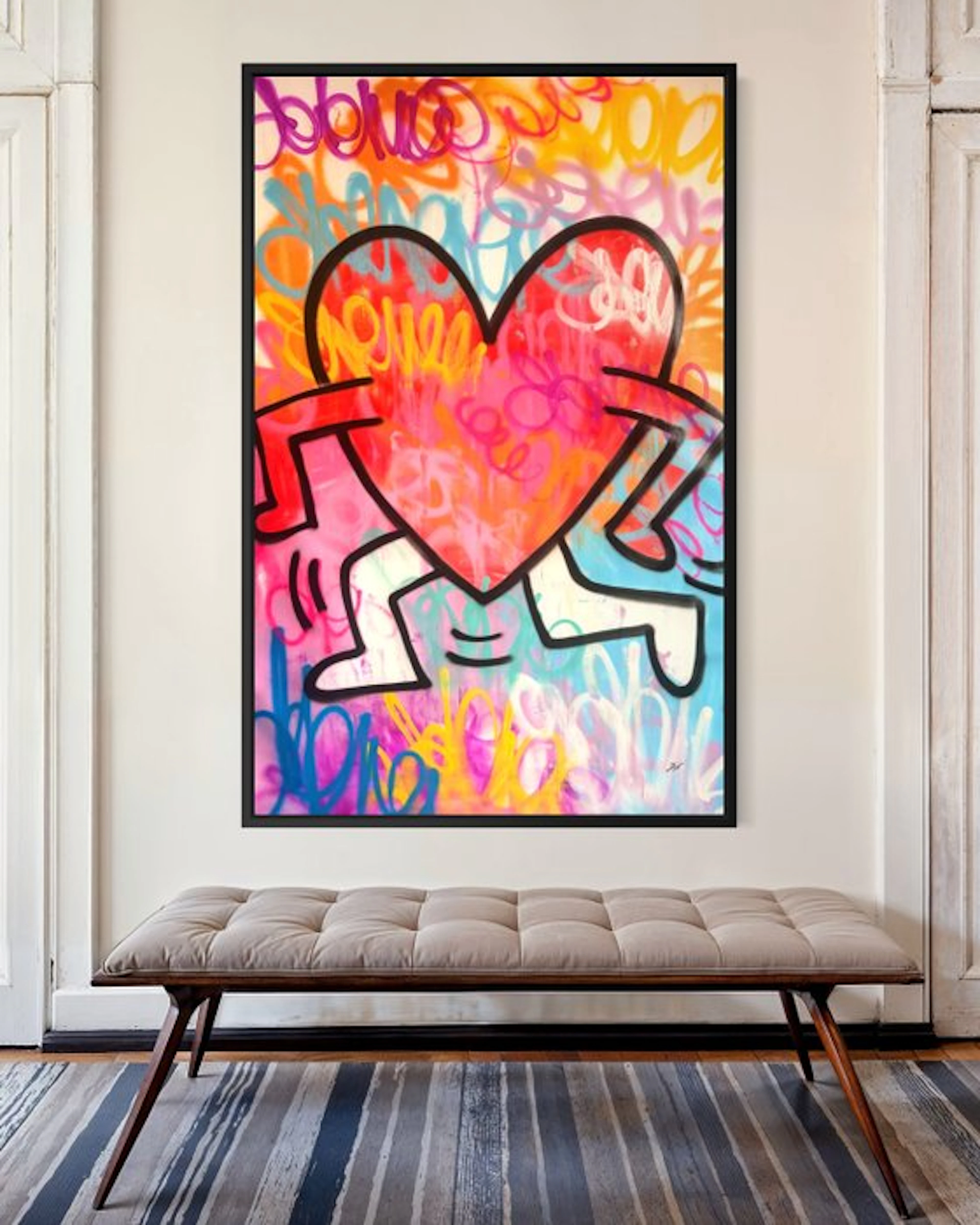 Gunnar Zyl - Running Heart / Keith Haring & Zyl XXL
