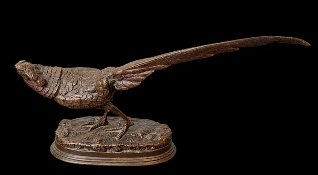 Figurine - Fazant - Patinated bronze