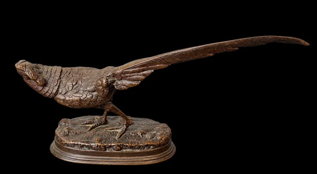 Figurine - Fazant - Patinated bronze