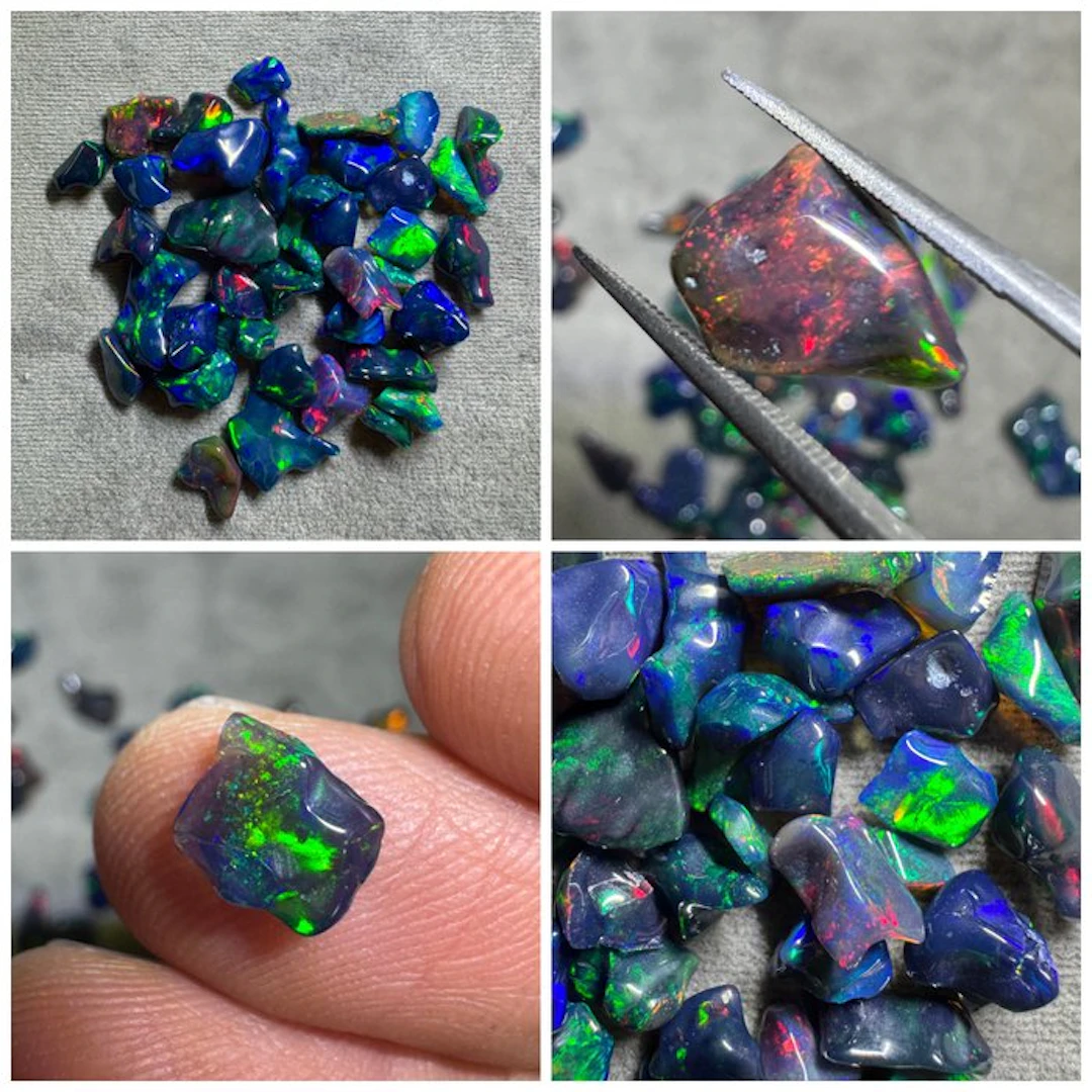 Lot of 50 ct of natural Ethiopian black opals