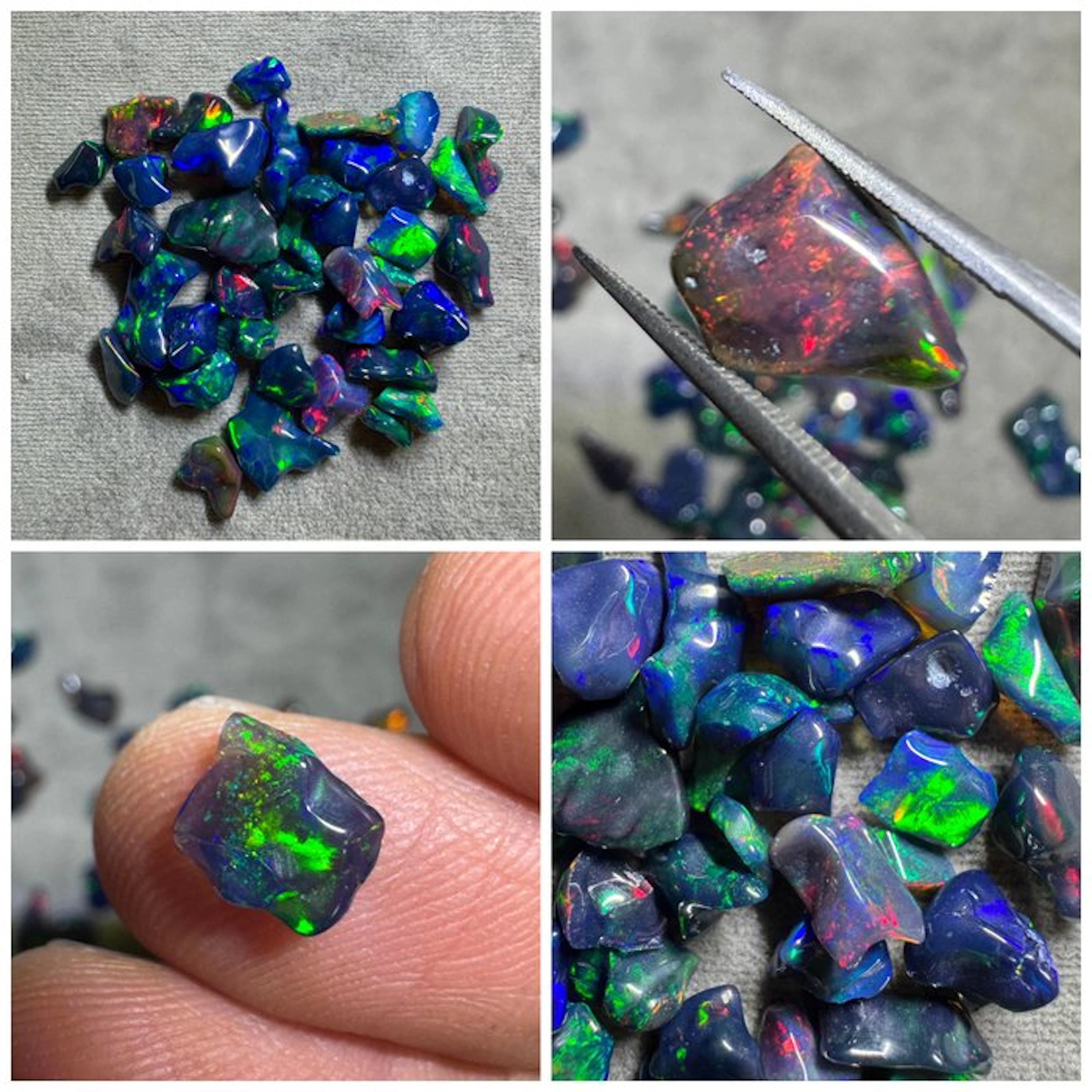 Lot of 50 ct of natural Ethiopian black opals