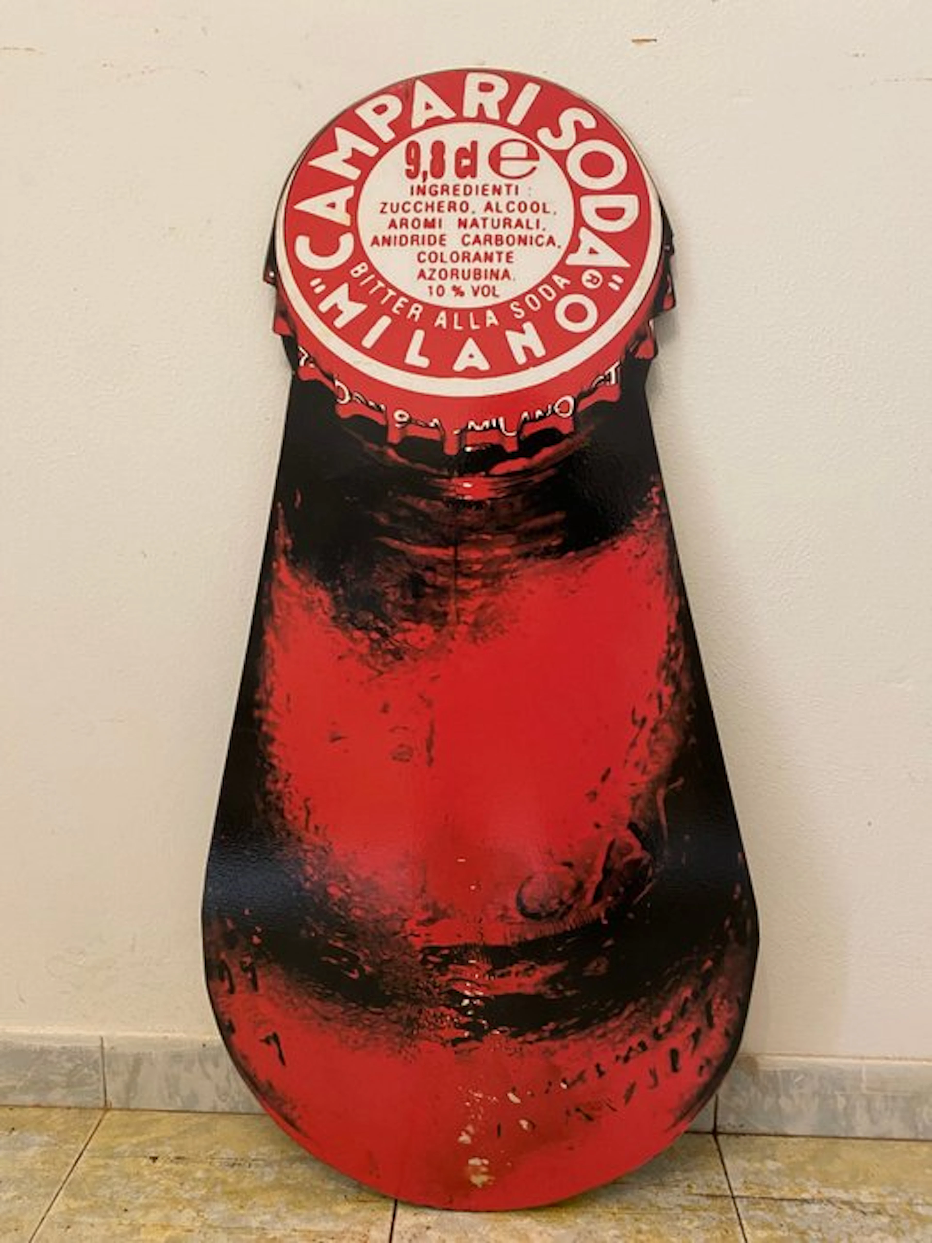 campari - Campari bottle in iron - campari spa - Plaque - Iron