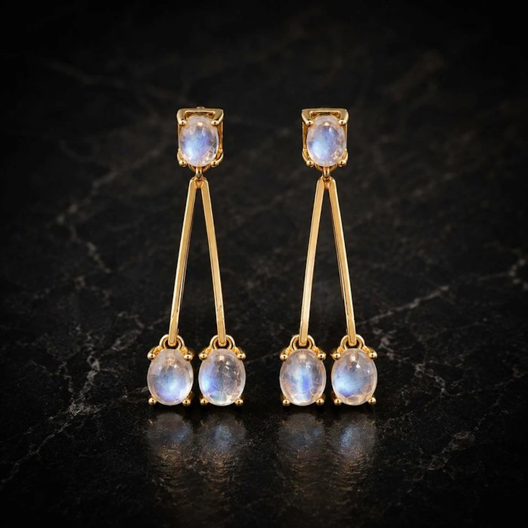 No reserve price - Earrings Silver - Labradorite - Certified