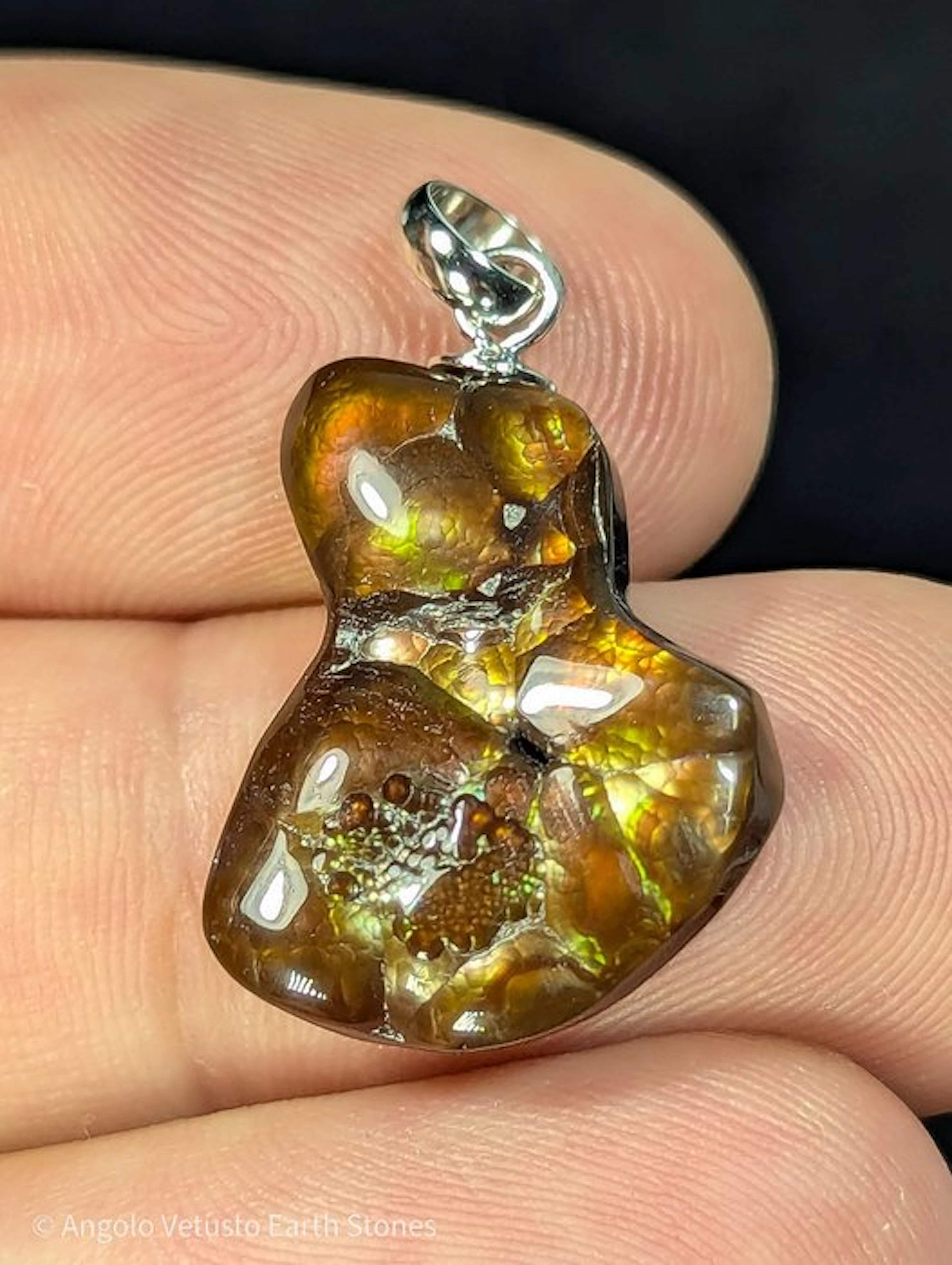 16.74 ct - Natural Mexican Fire Agate Pendants – Intense...