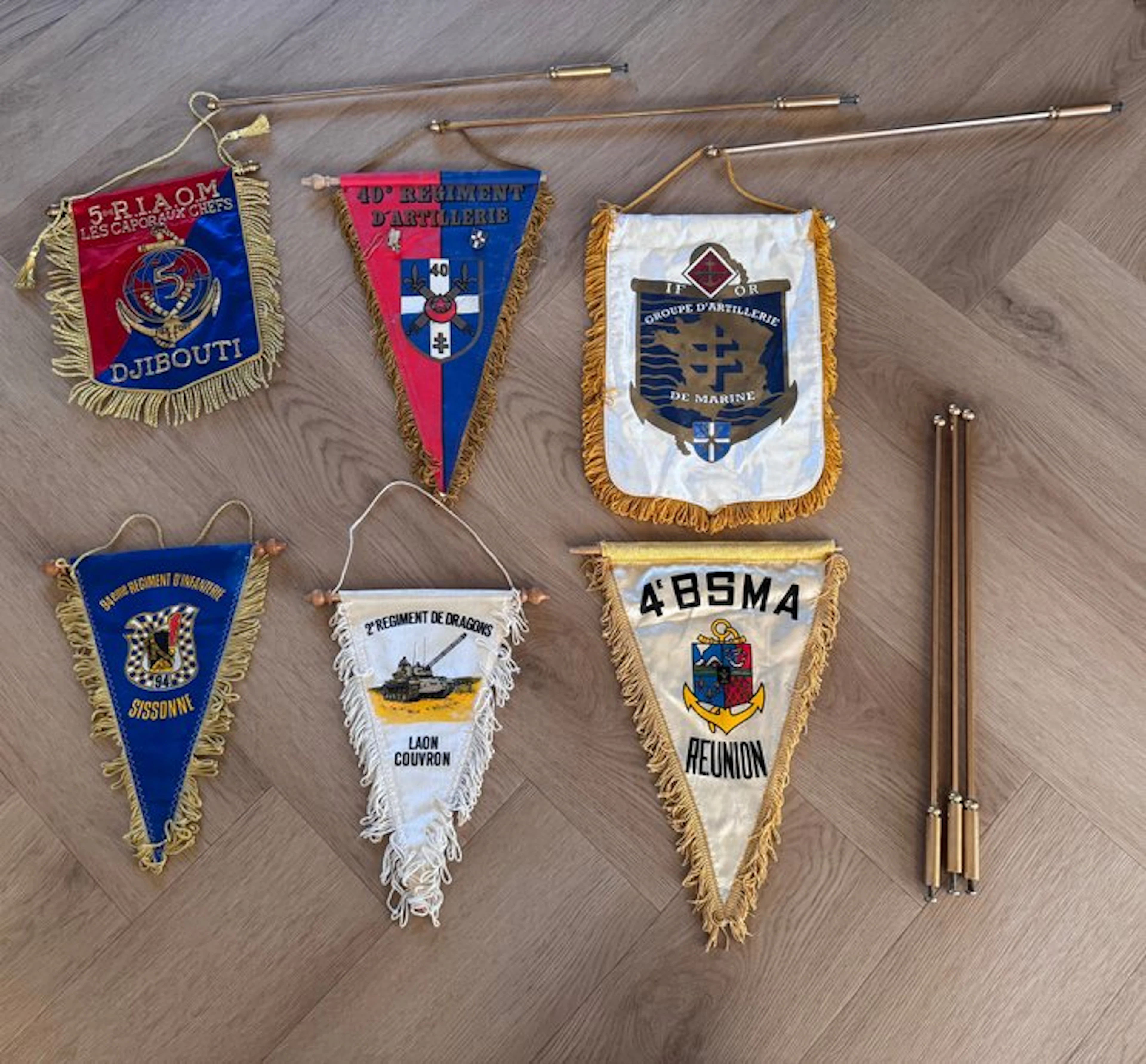 France - Pennant - Collection of 6 Military Pennants – 94e RI