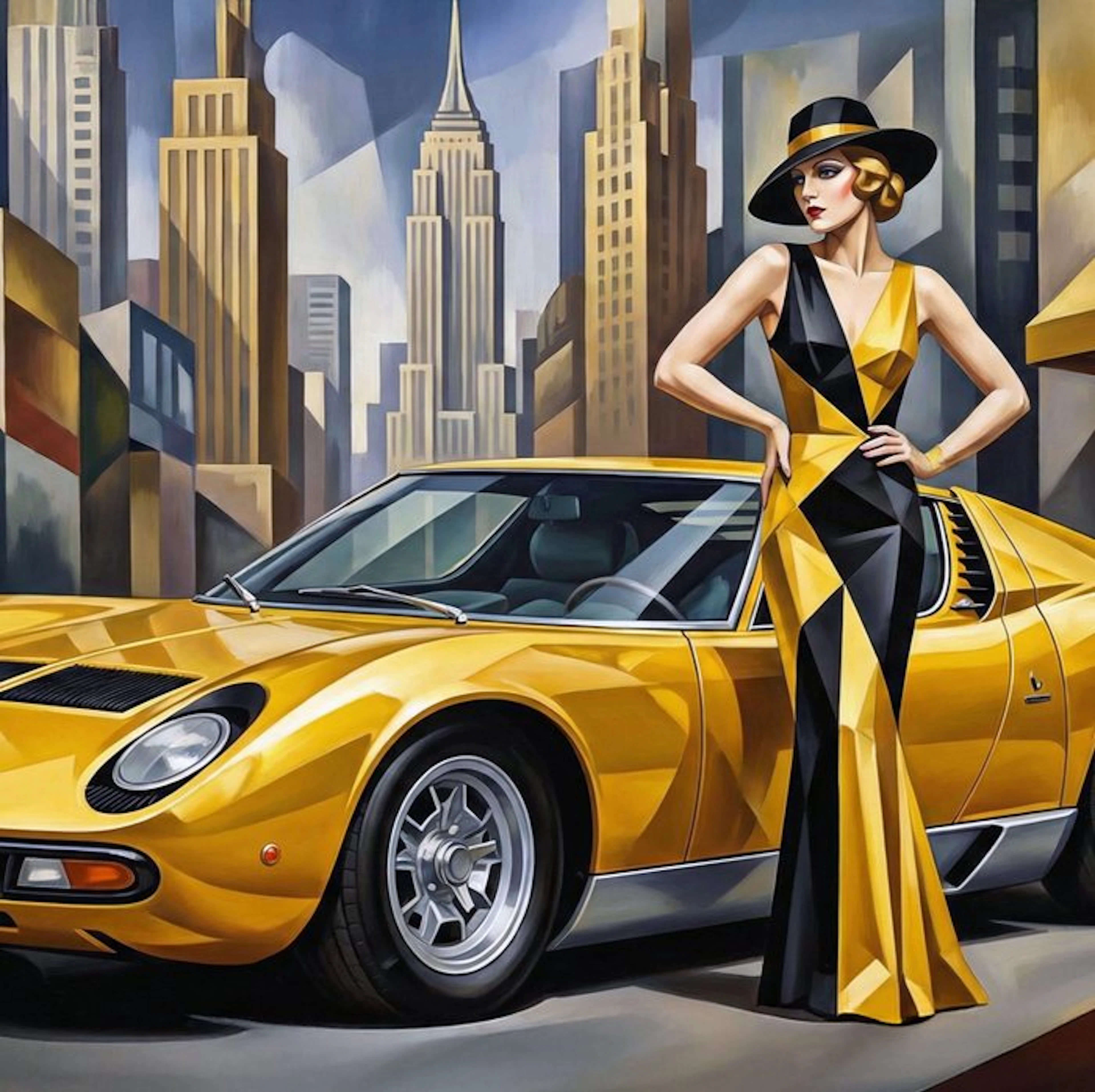 CREATIVE_HUB - Maserati Miura in New York De Lempicka style