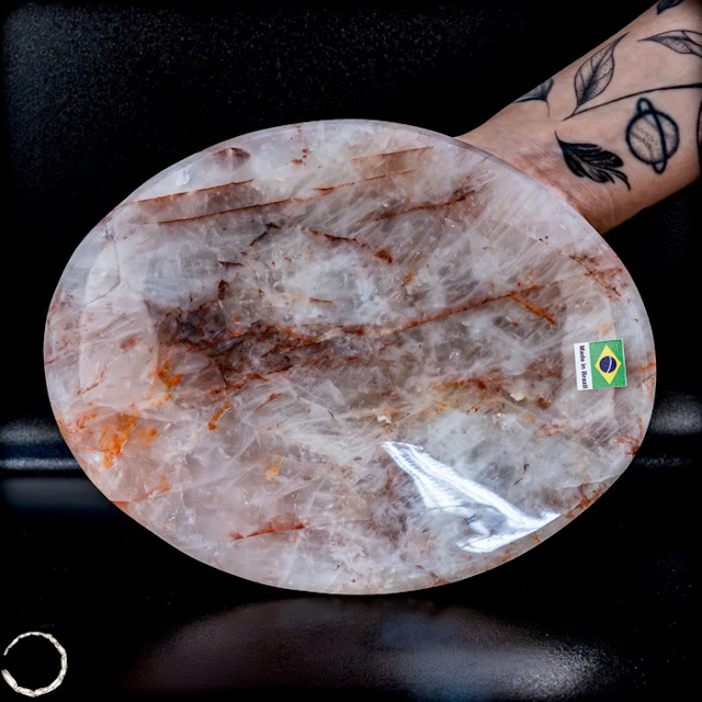 Vessel of the Elements – Natural Fire Quartz- Bowl from Brazil.- 1344.69 g