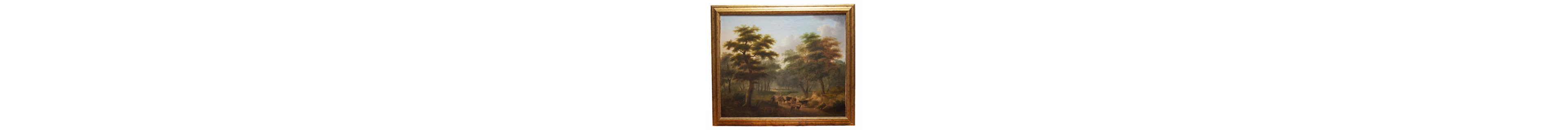 French school (XVIII-XIX) - Waldlandschaft mit Hirtin und Vieh