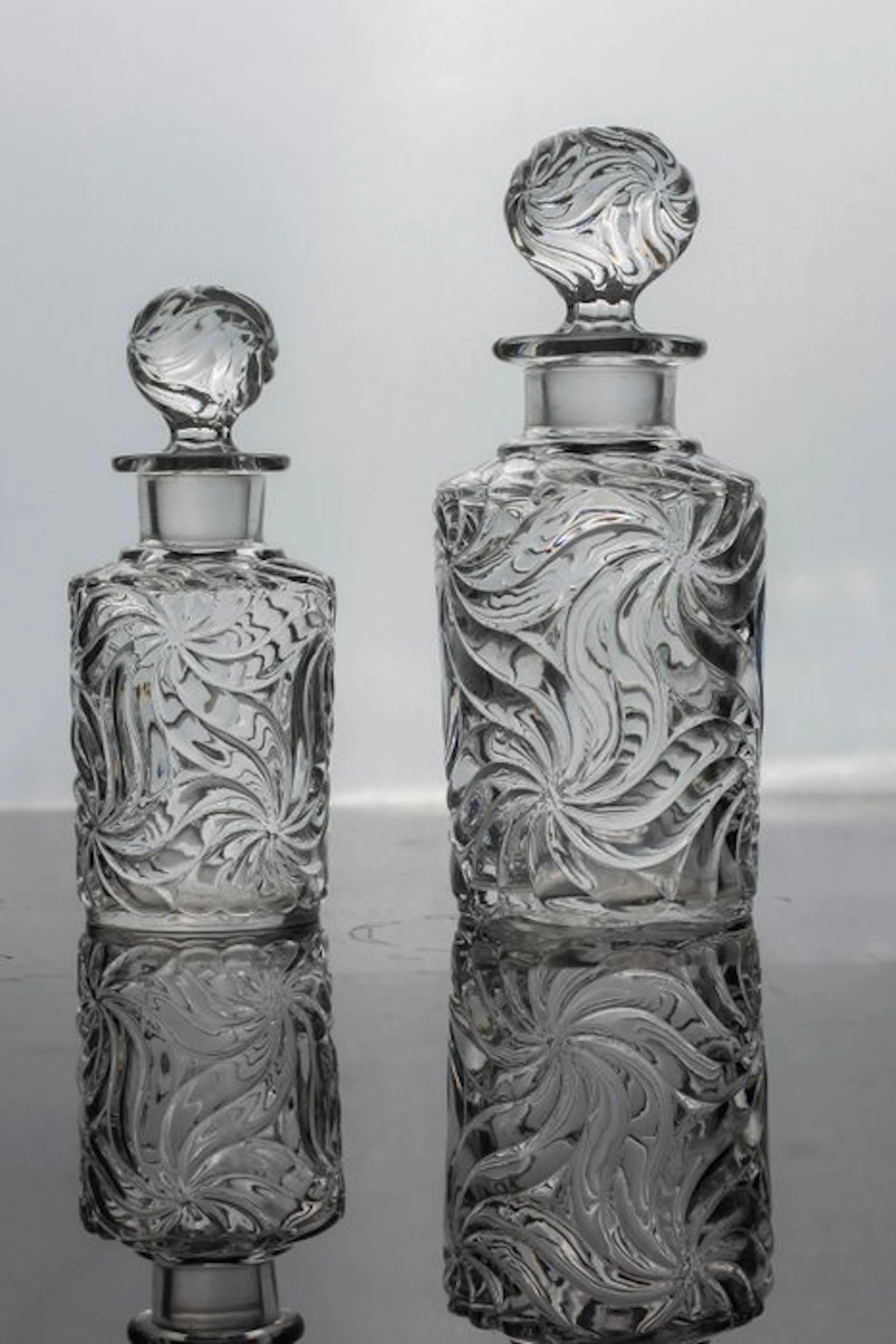 Art Nouveau Toilet set (2) - Baccarat - Glass