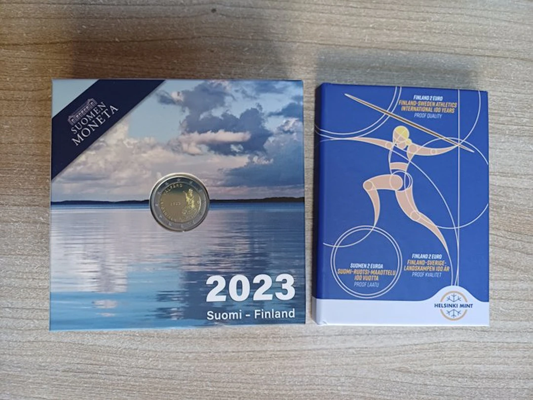 Finland. 2 Euro 2023/2025 "Social Care" + "Athletics" (2...