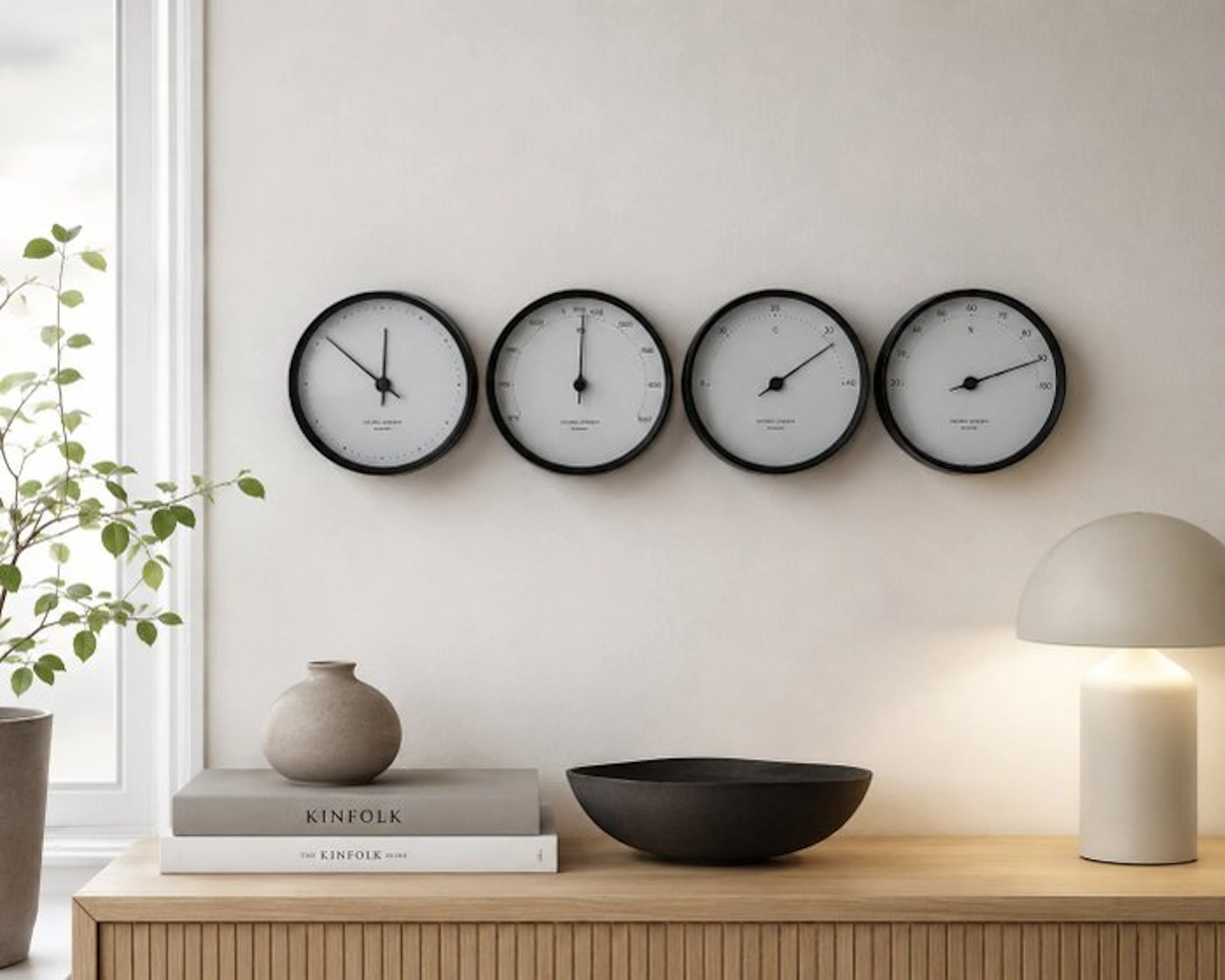 Henning Koppel - Georg Jensen - Weather station (4) - Matte Black Steel