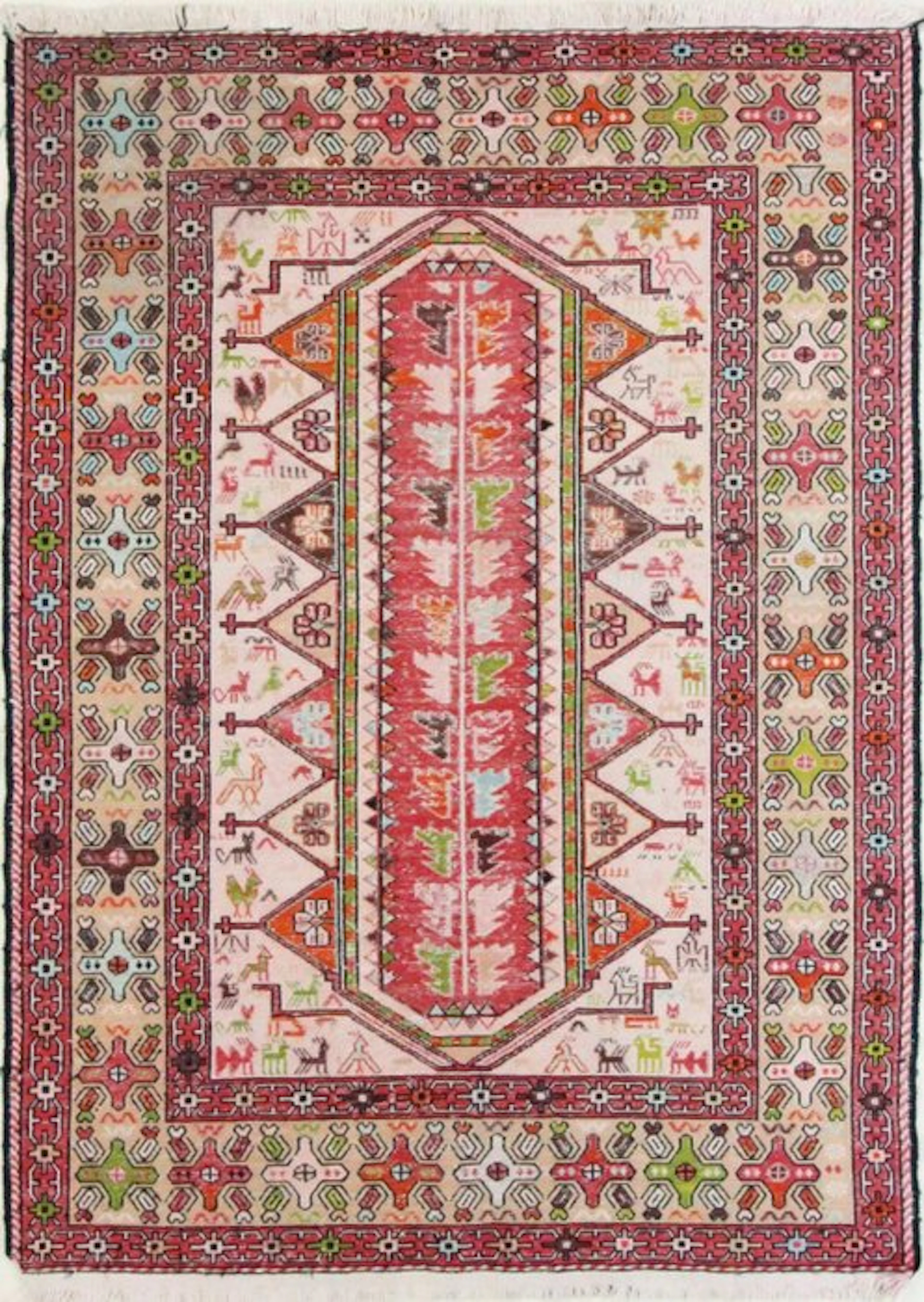 Original Old Shirvan Silk Kilim - Rug - 137 cm - 100 cm