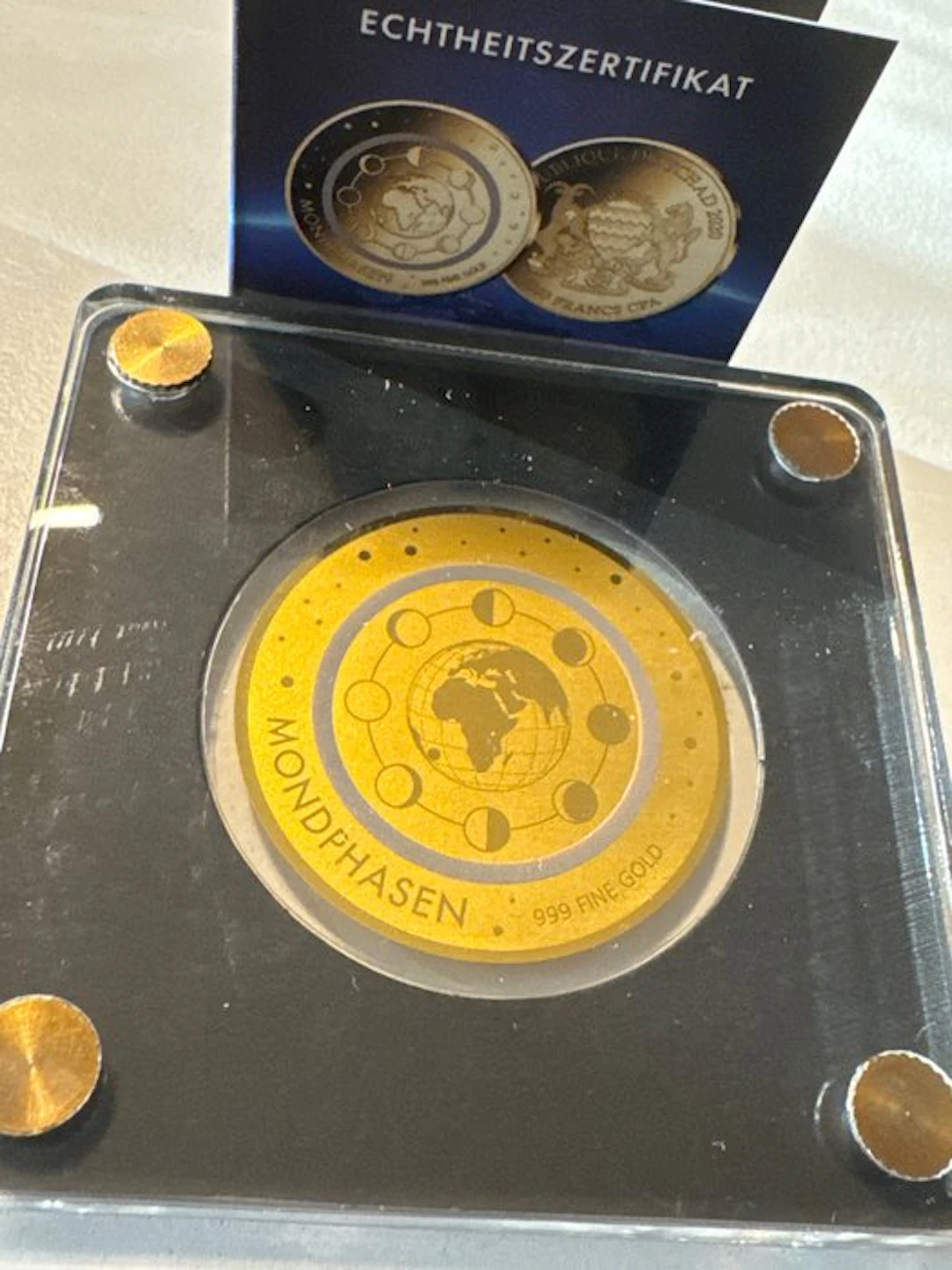 Chad. 5000 Francs 2020 - Mondphasen , 1/200 Oz (.999) mit CoA (No