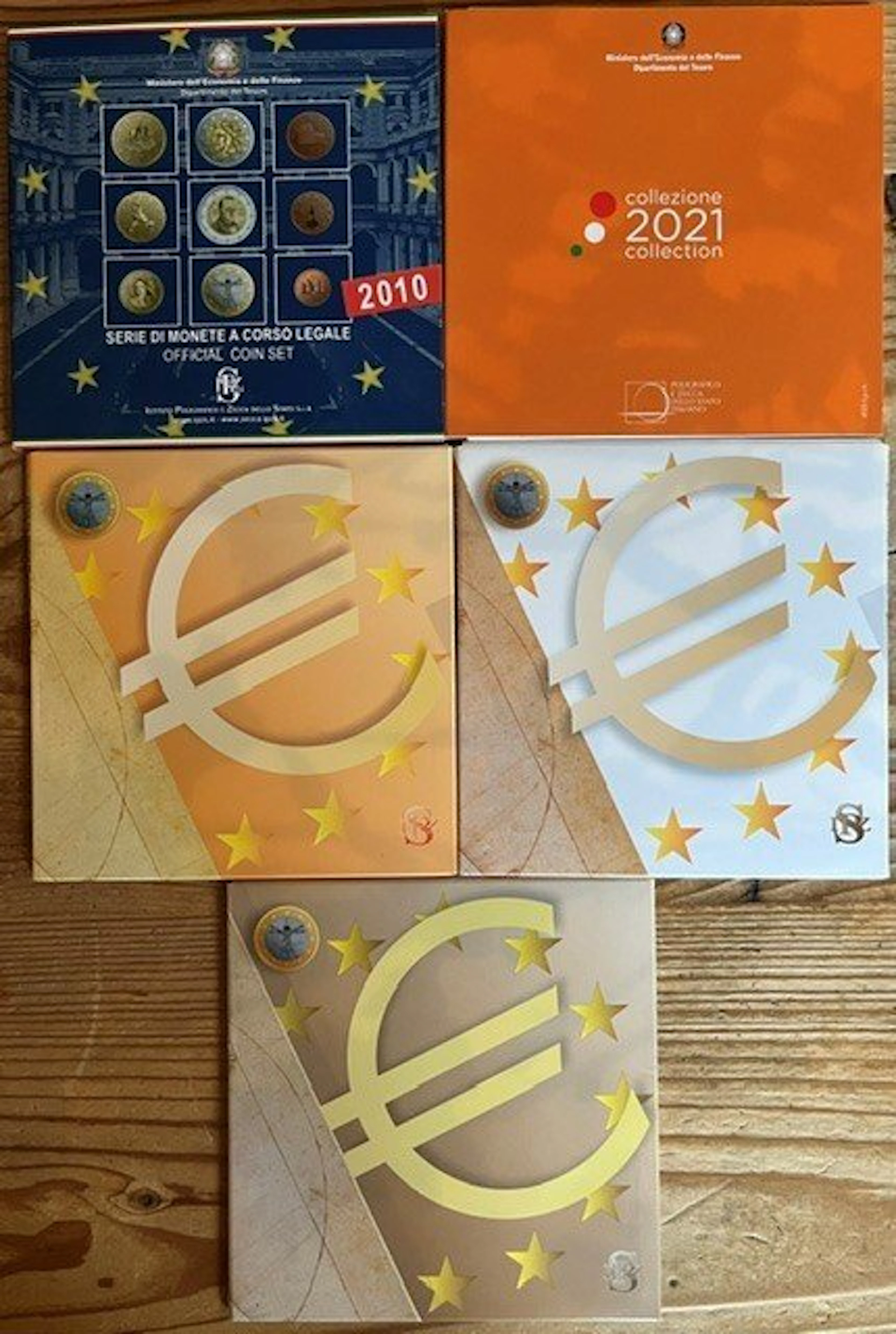 Italy. Year Set (BU) 2003/2021 (5 sets) (No reserve price)